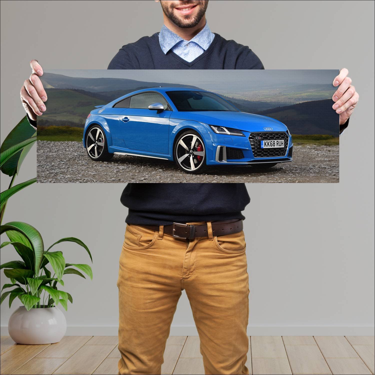 Cuadro grande 30x80cm 2019 audi tts coupe uk auto 592 Audi