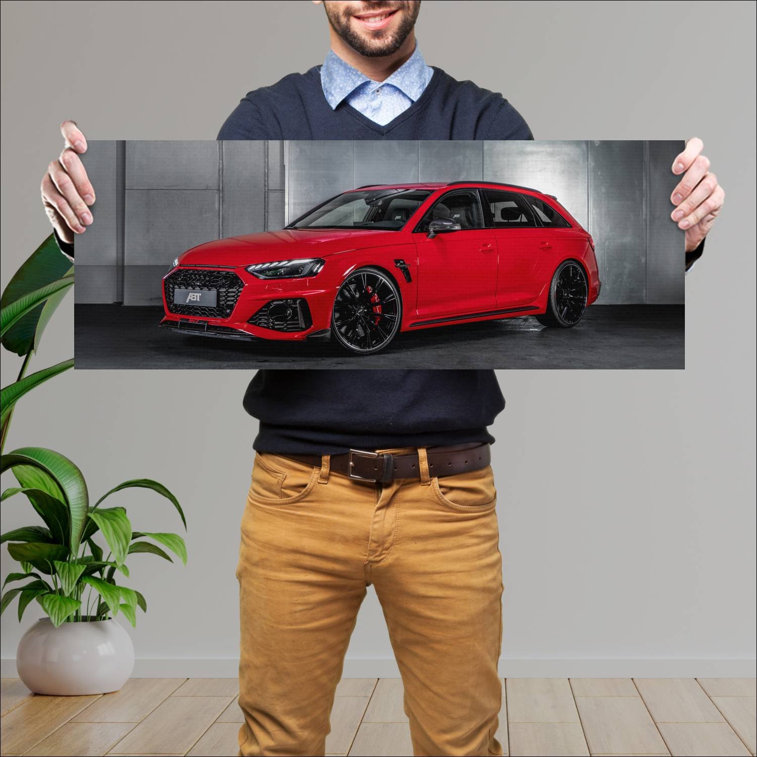 Cuadro grande 30x80cm 2020 abt rs 4 s auto 595 Audi