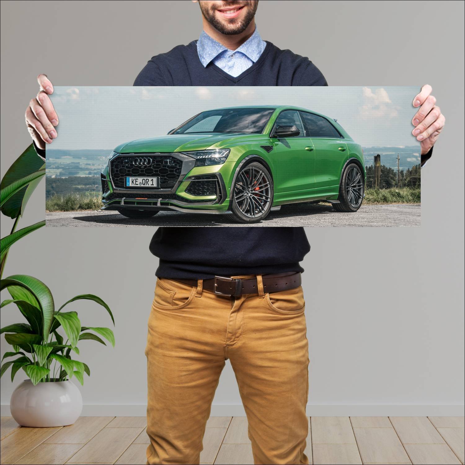 Cuadro grande 30x80cm 2020 abt rs q8 r auto 597 Audi