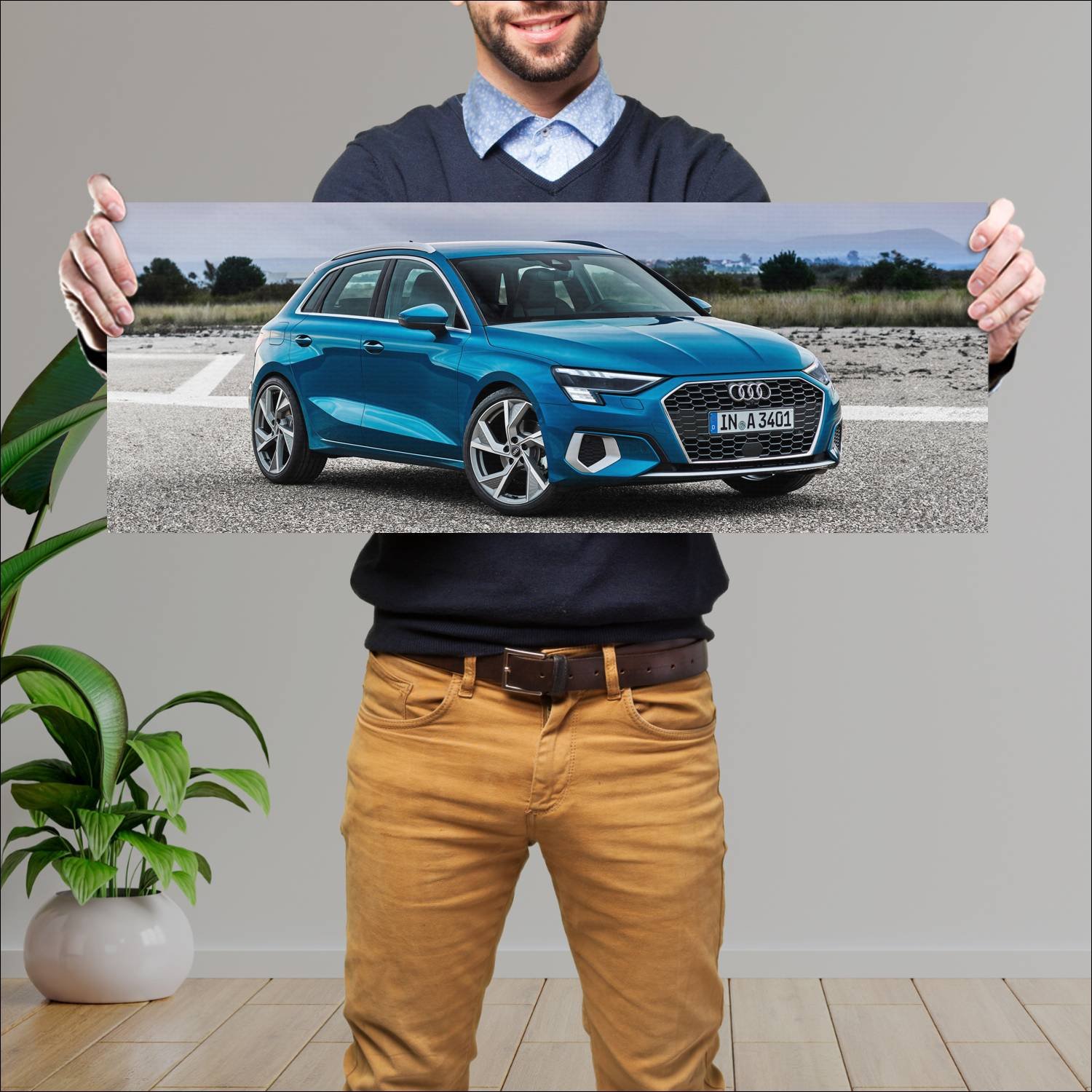 Cuadro grande 30x80cm 2020 audi a3 sportback auto 600 Audi