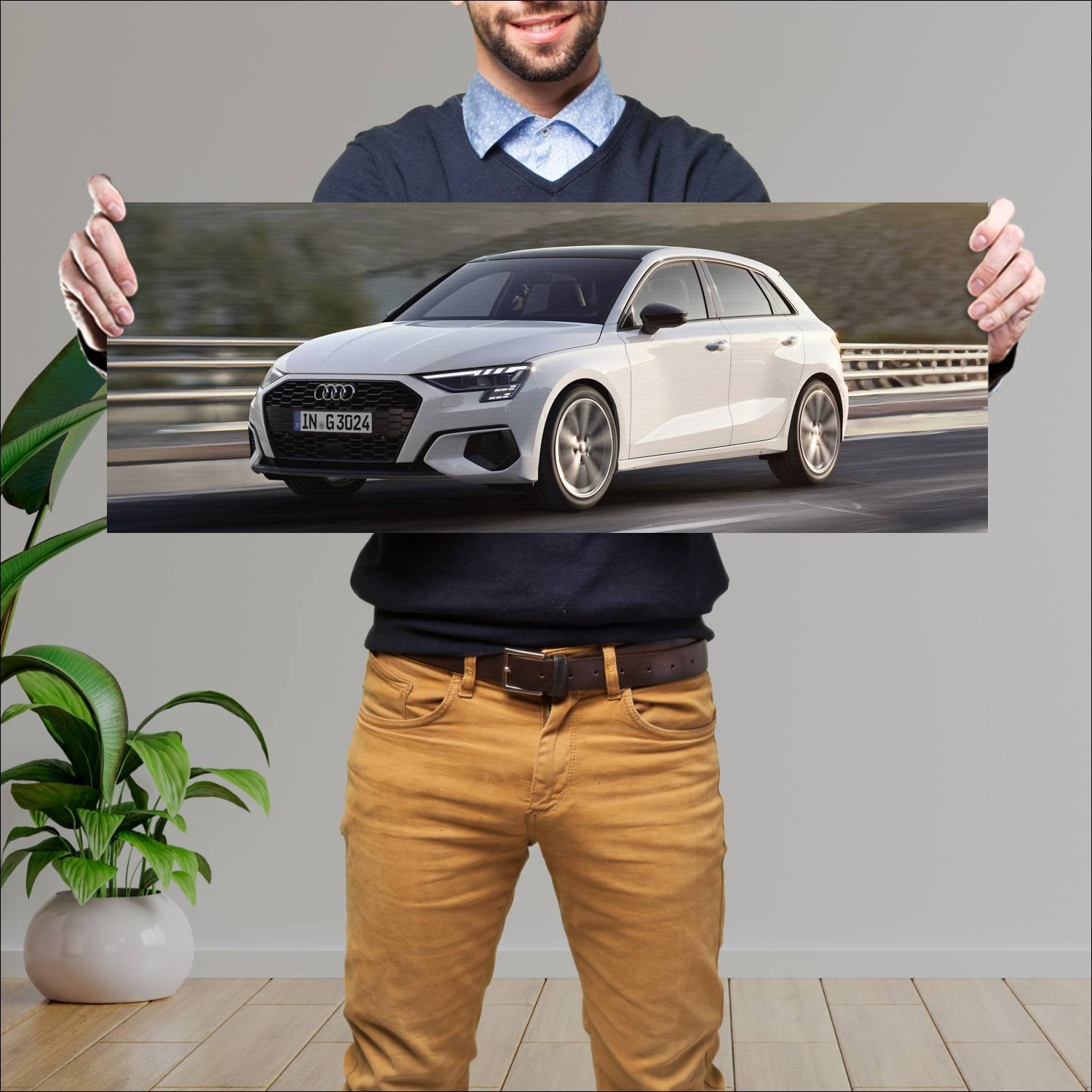 Cuadro grande 30x80cm 2020 audi a3 sportback g tro 602 Audi