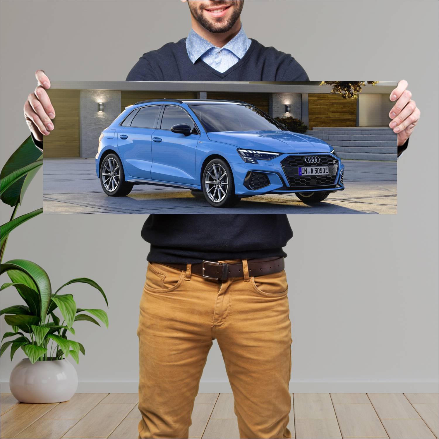 Cuadro grande 30x80cm 2020 audi a3 sportback plug 603 Audi