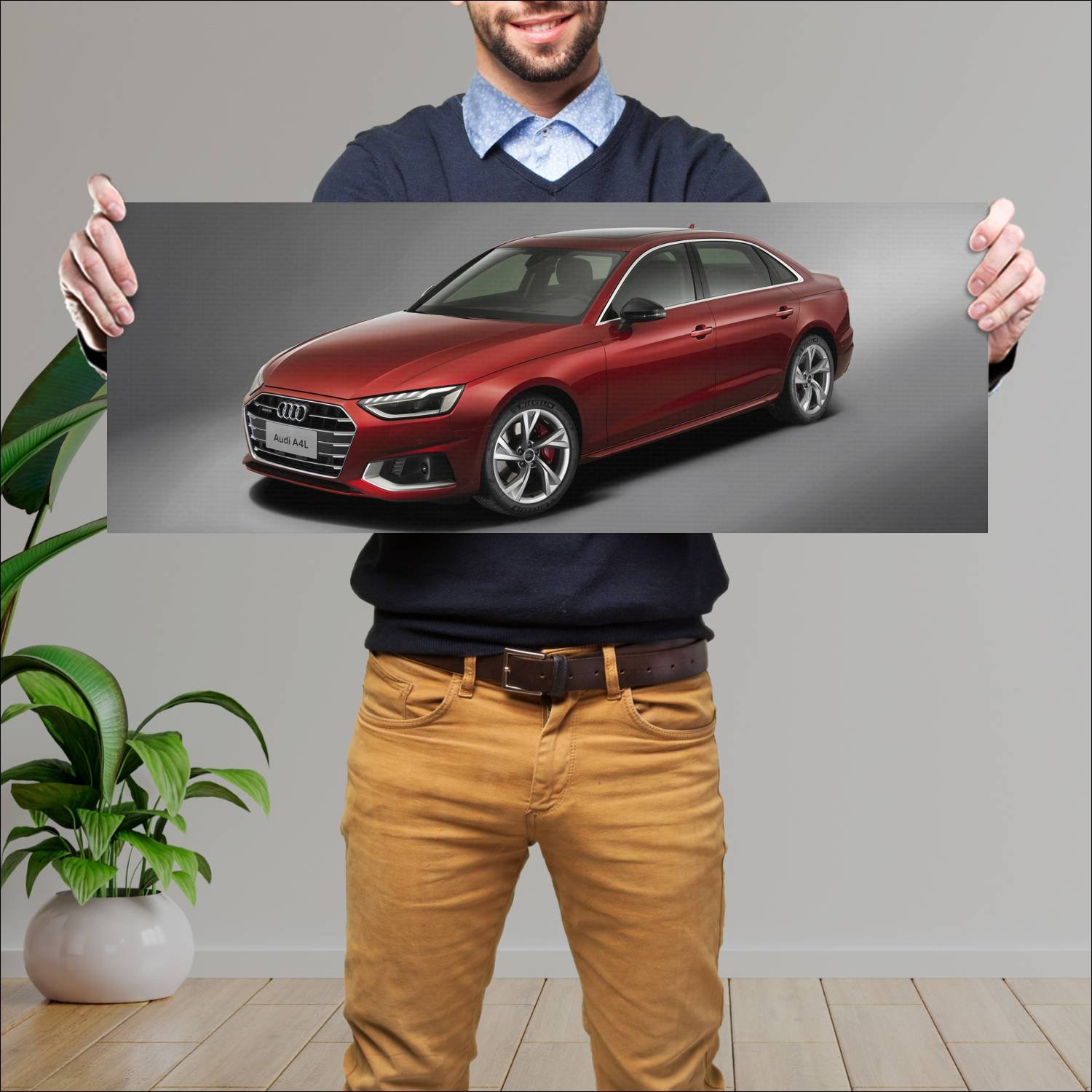 Cuadro grande 30x80cm 2020 audi a4 l sedan cn Audi