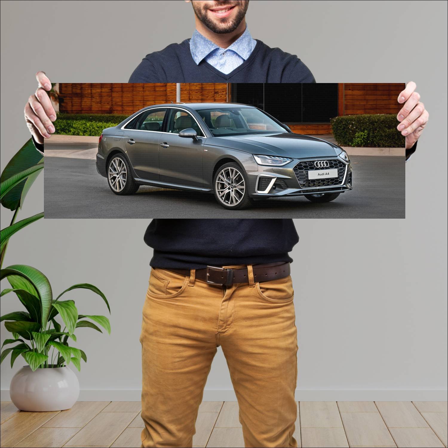 Cuadro grande 30x80cm 2020 audi a4 sedan s line za 620 Audi