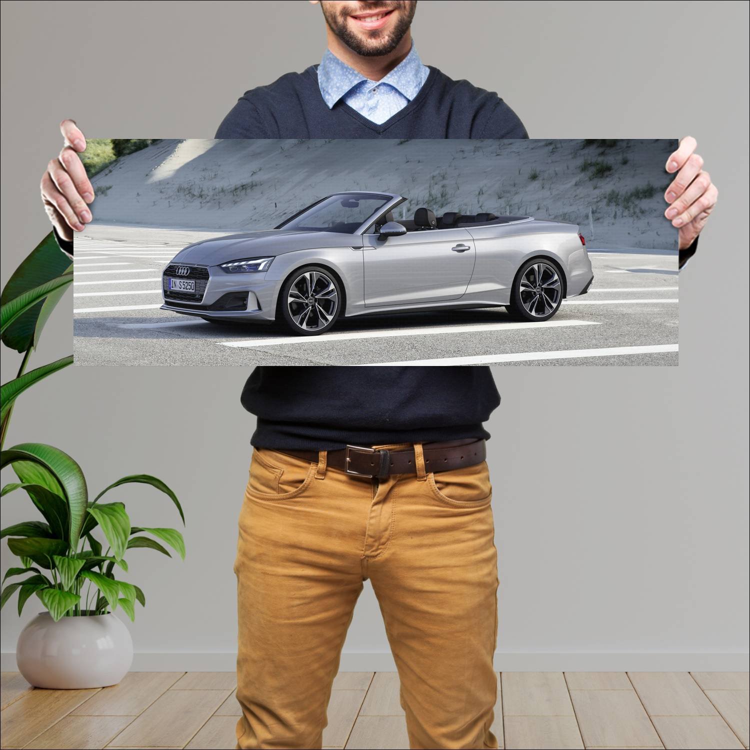 Cuadro grande 30x80cm 2020 audi a5 cabriolet auto 621 Audi