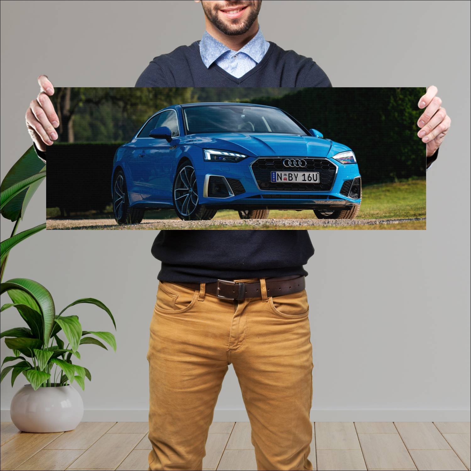 Cuadro grande 30x80cm 2020 audi a5 coupe s line au 624 Audi