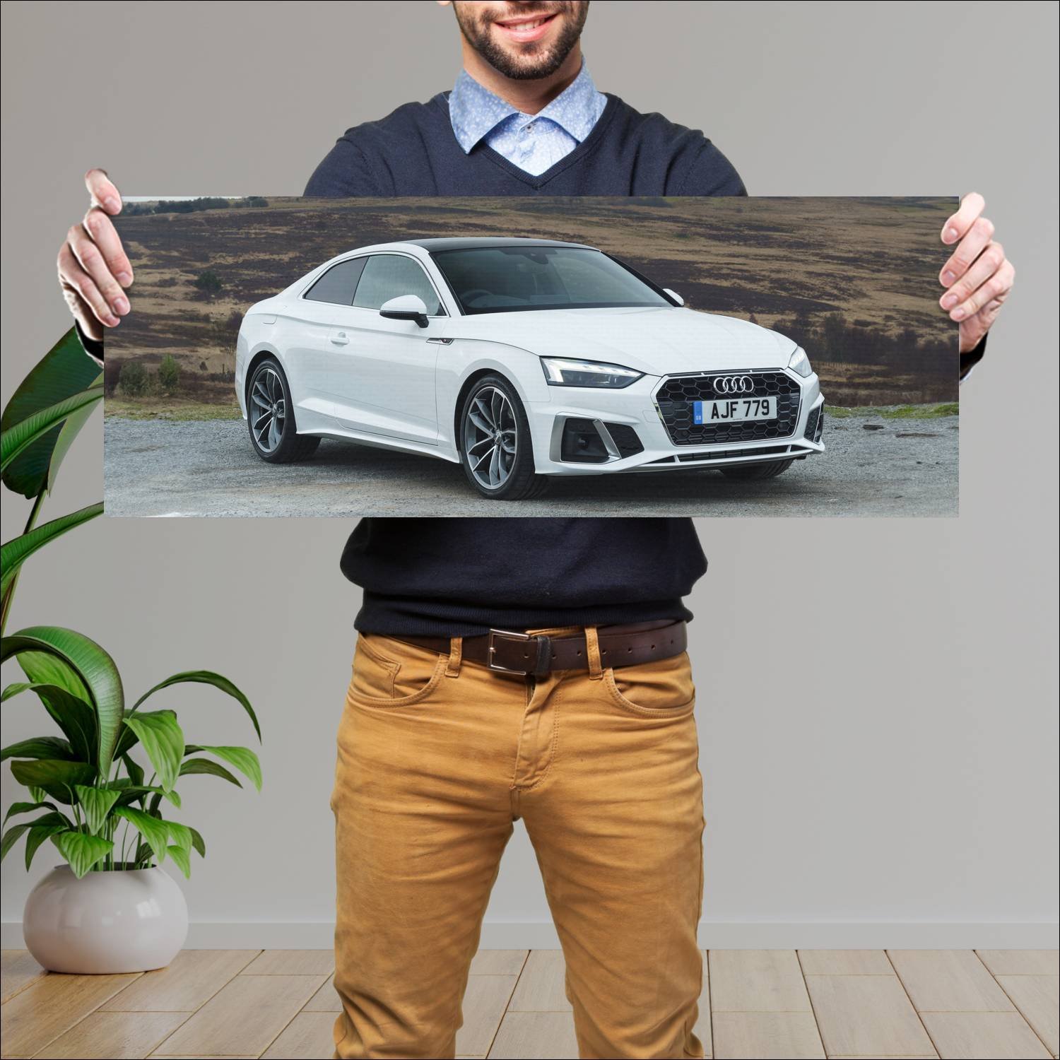 Cuadro grande 30x80cm 2020 audi a5 coupe s line uk 625 Audi