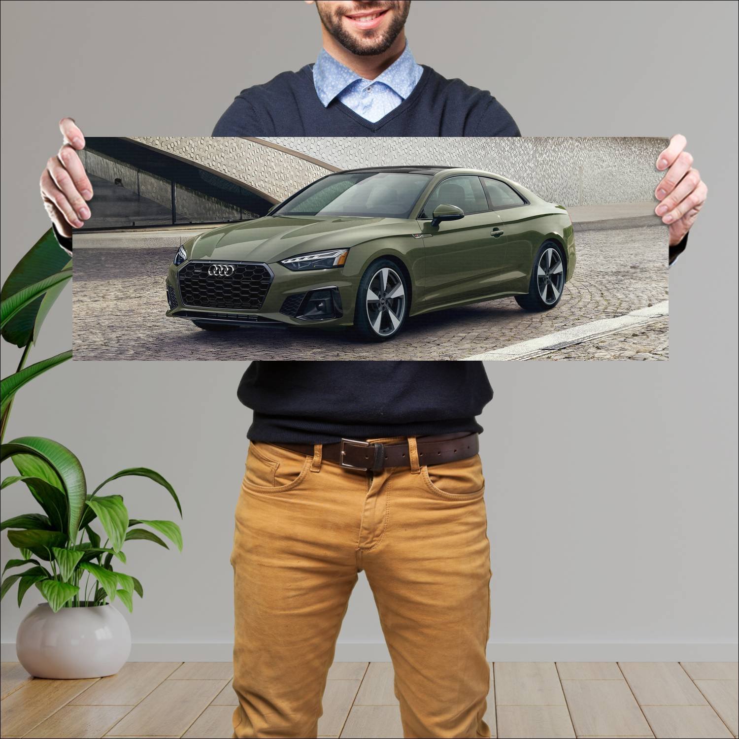 Cuadro grande 30x80cm 2020 audi a5 coupe s line us 626 Audi