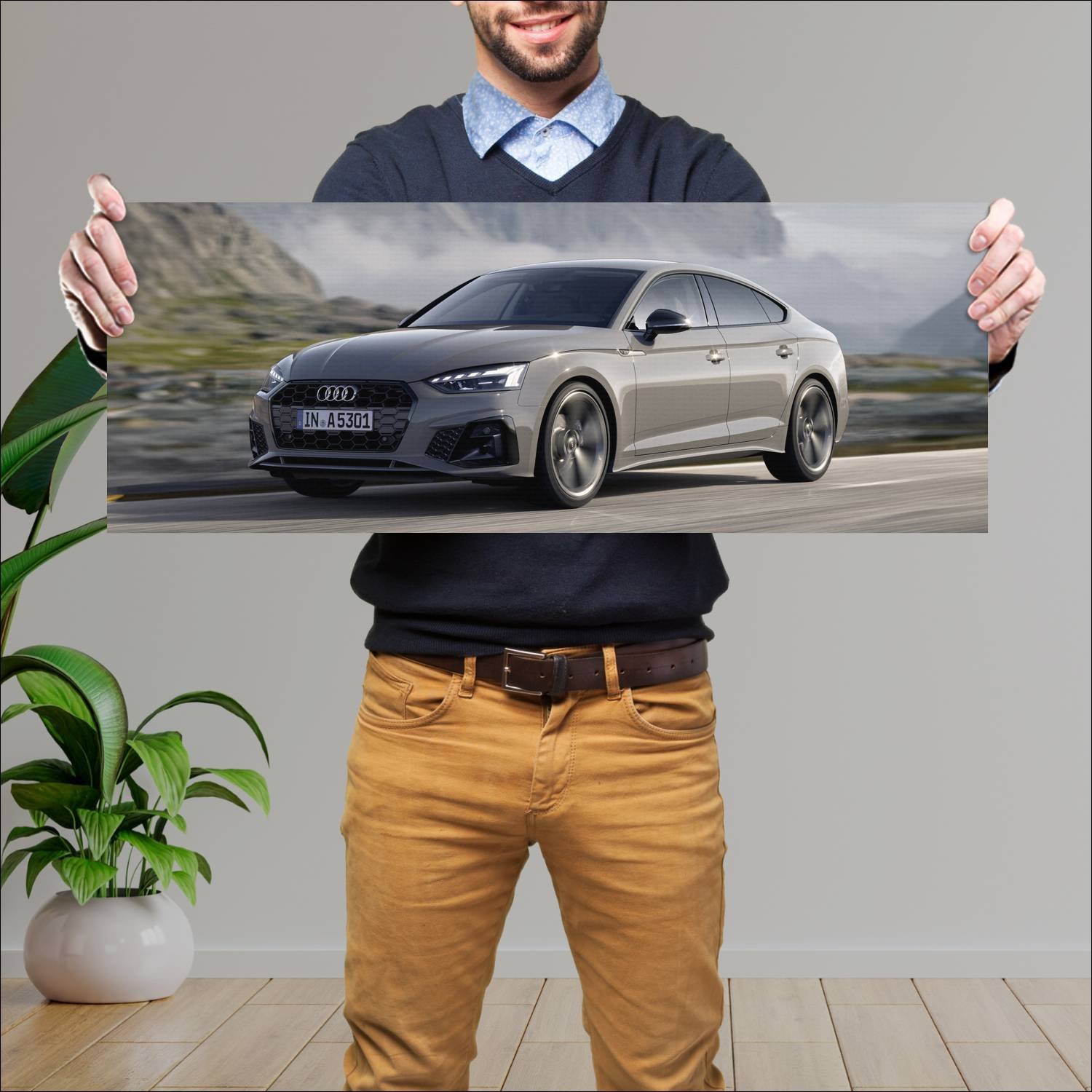 Cuadro grande 30x80cm 2020 audi a5 sportback s lin 629 Audi