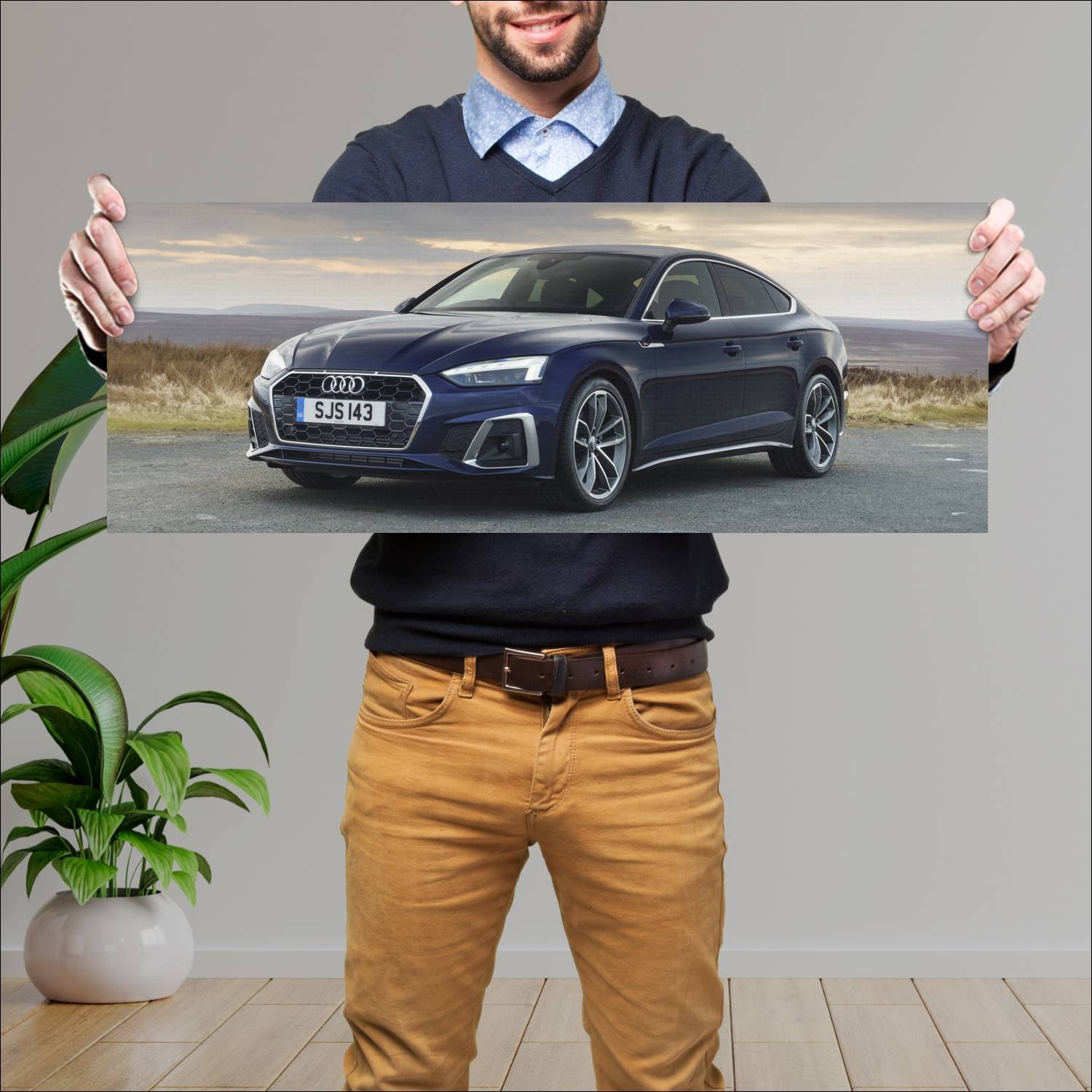 Cuadro grande 30x80cm 2020 audi a5 sportback s lin 631 Audi