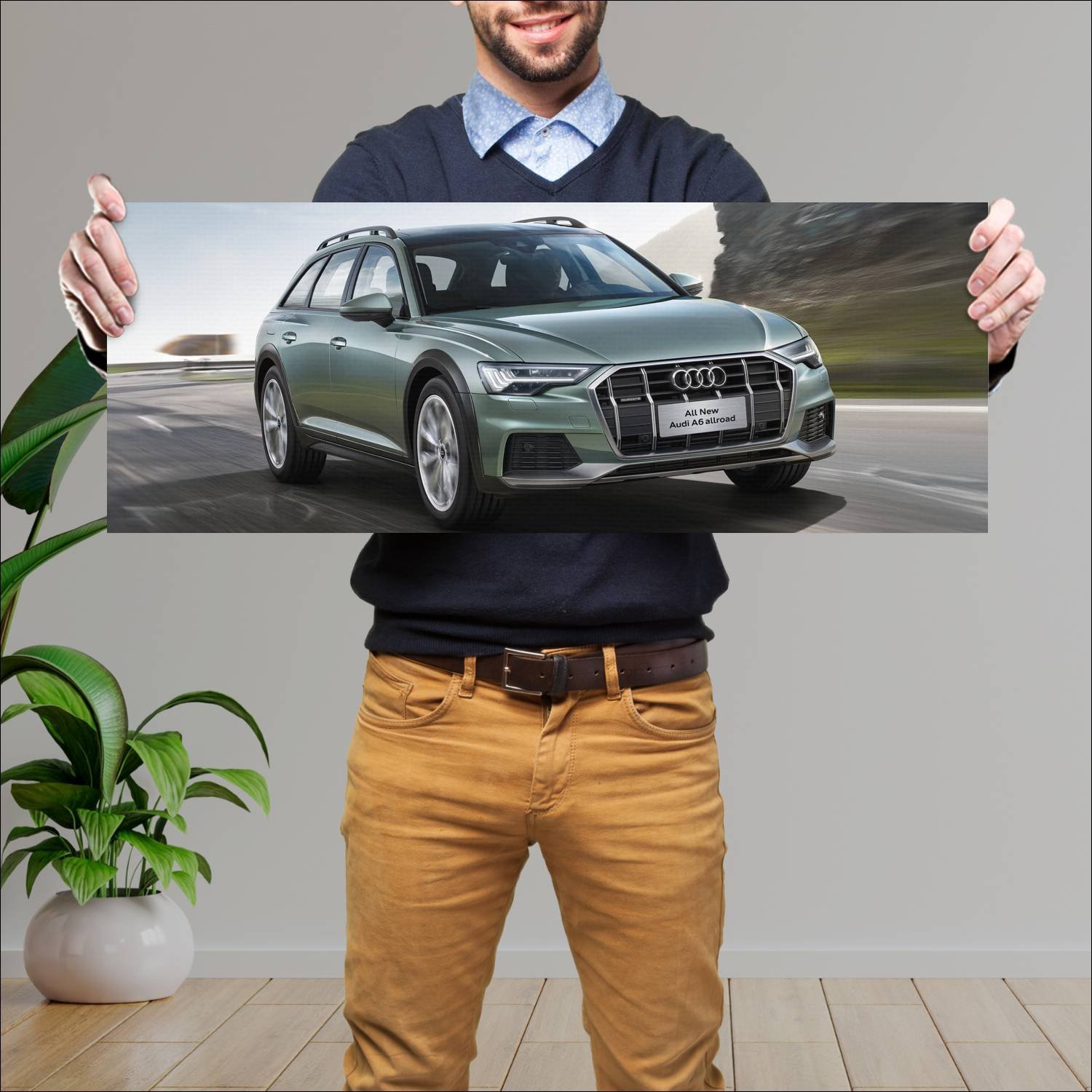 Cuadro grande 30x80cm 2020 audi a6 allroad cn Audi