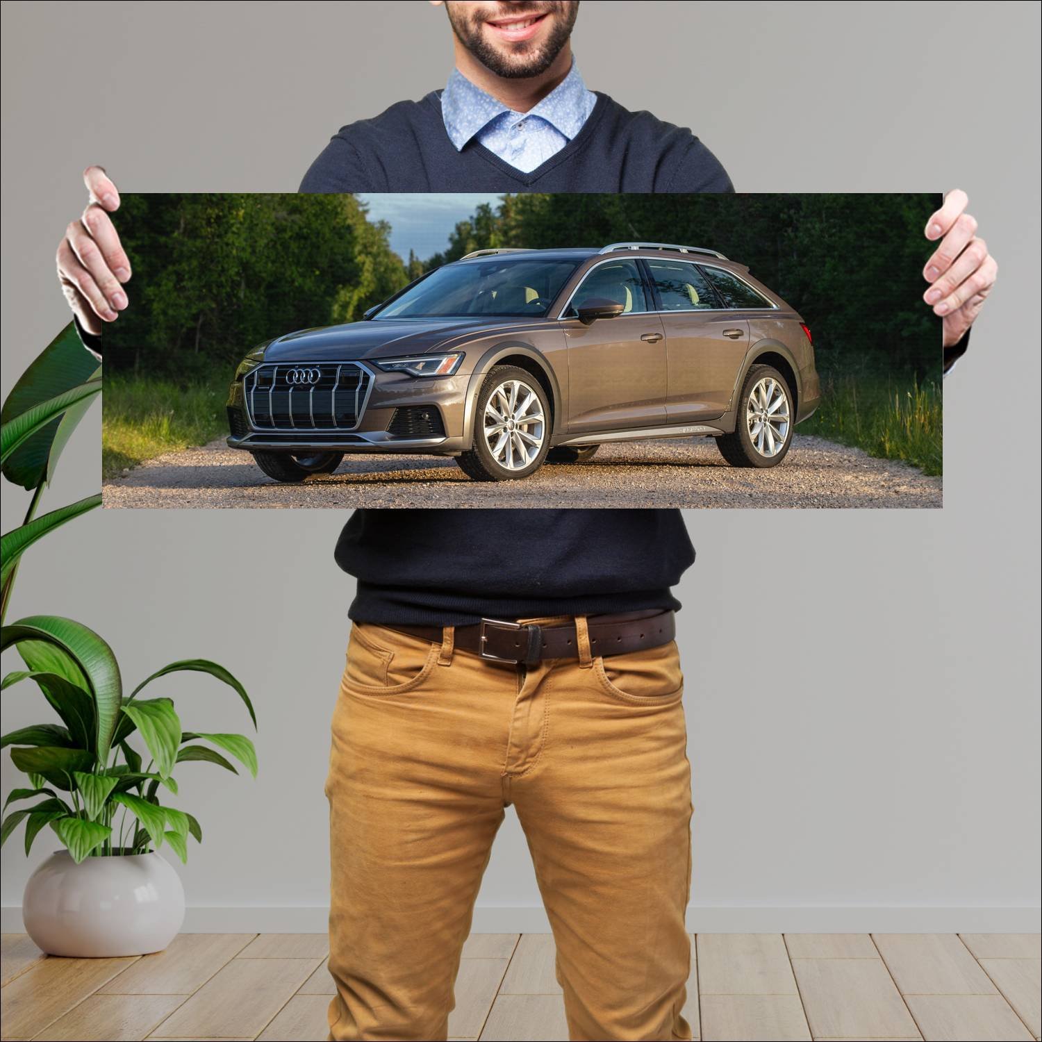 Cuadro grande 30x80cm 2020 audi a6 allroad us Audi