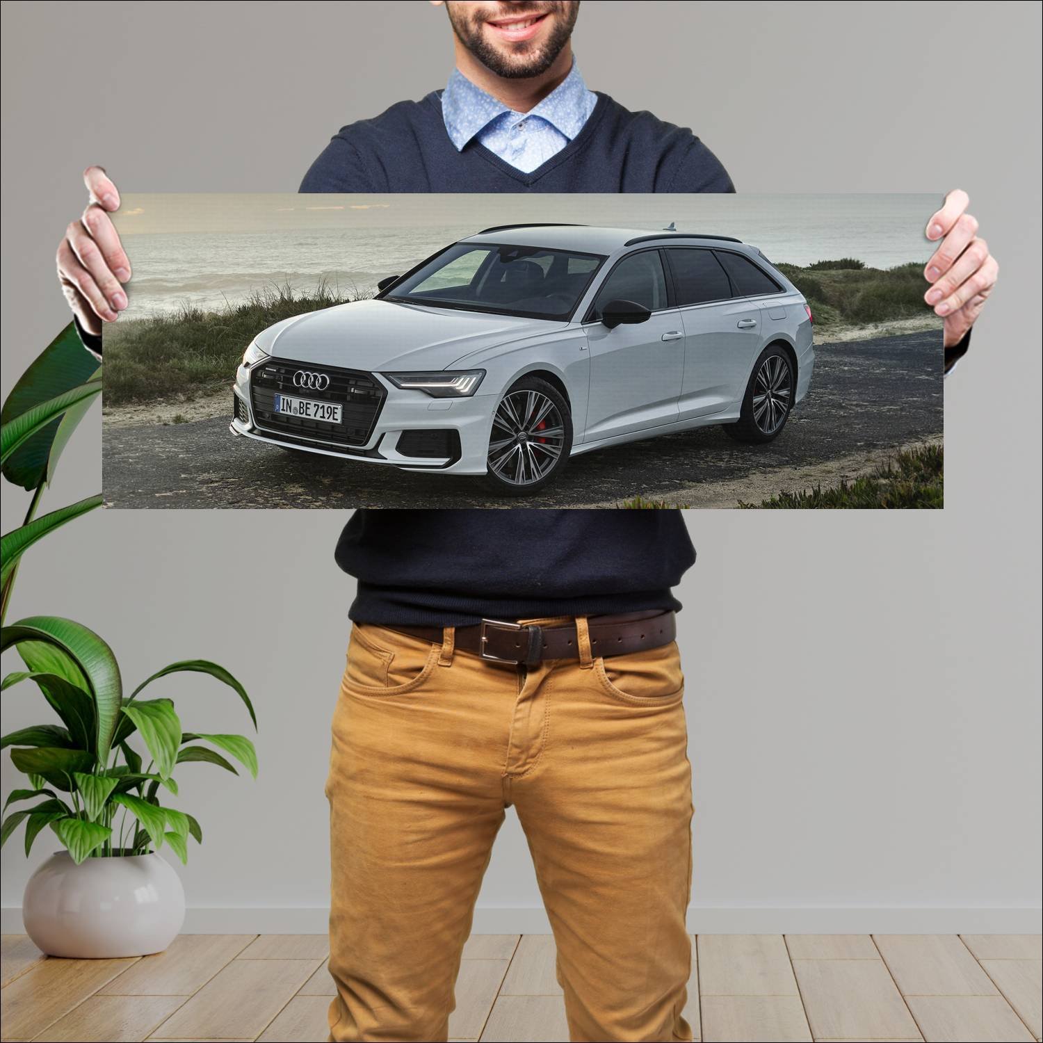 Cuadro grande 30x80cm 2020 audi a6 avant plug in h 636 Audi