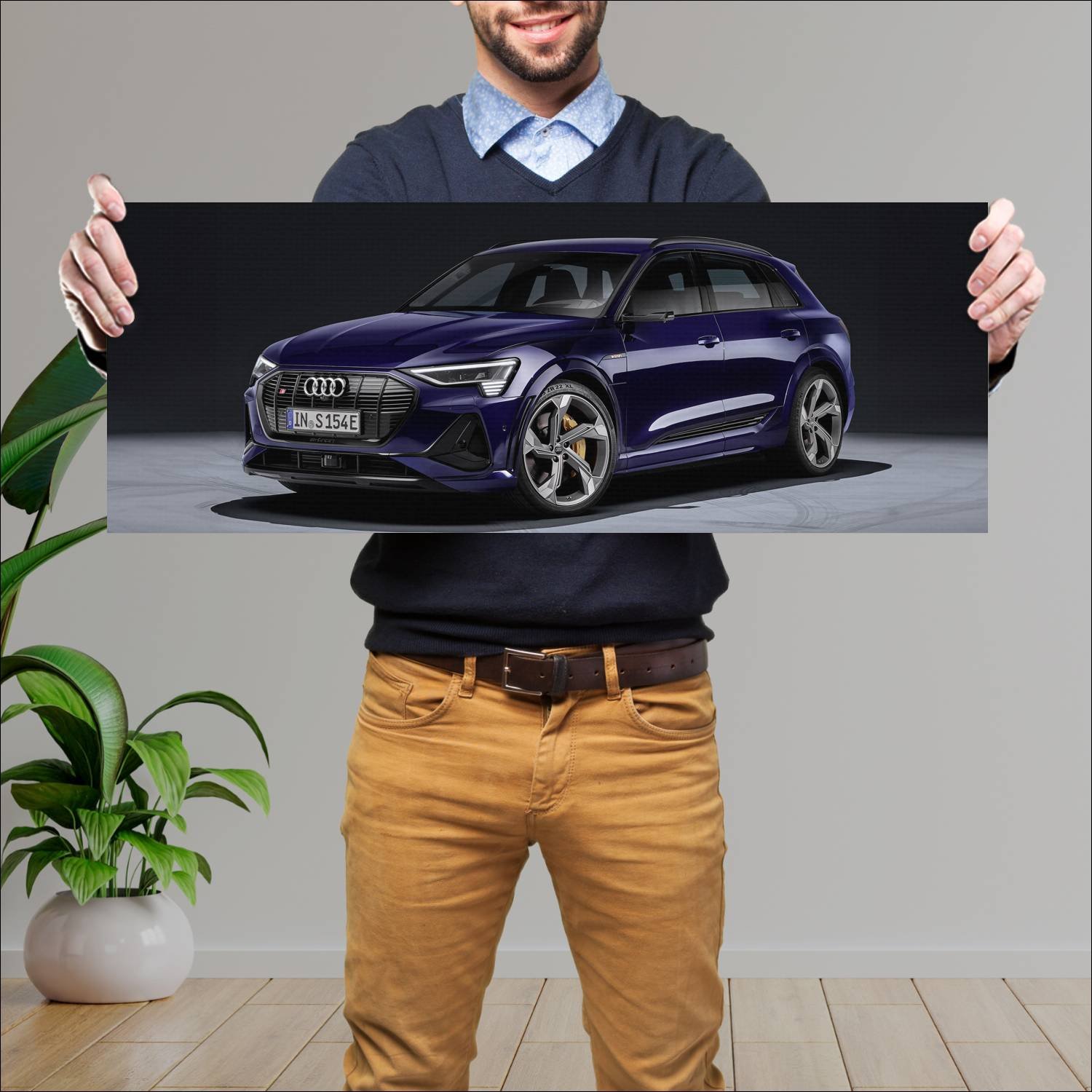 Cuadro grande 30x80cm 2020 audi e tron s auto 642 Audi