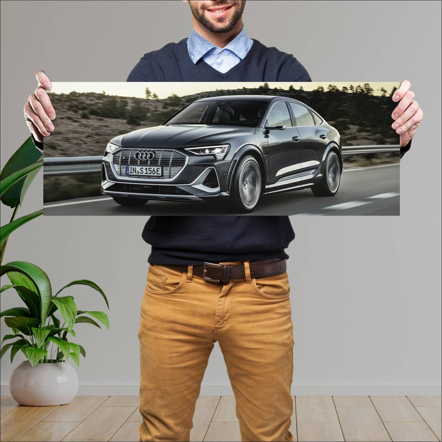 Cuadro grande 30x80cm 2020 audi e tron s sportback 644 Audi