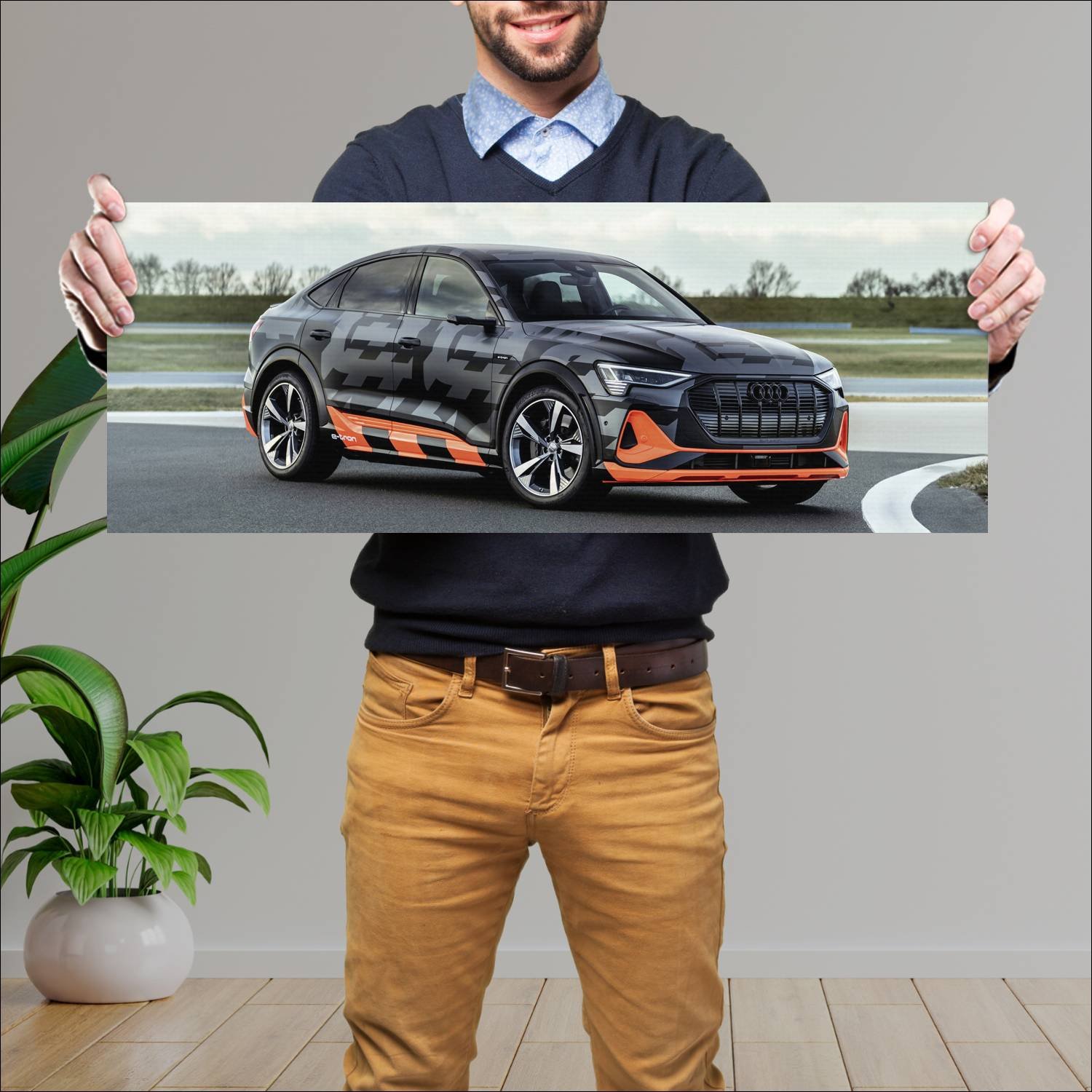 Cuadro grande 30x80cm 2020 audi e tron s sportback 645 Audi