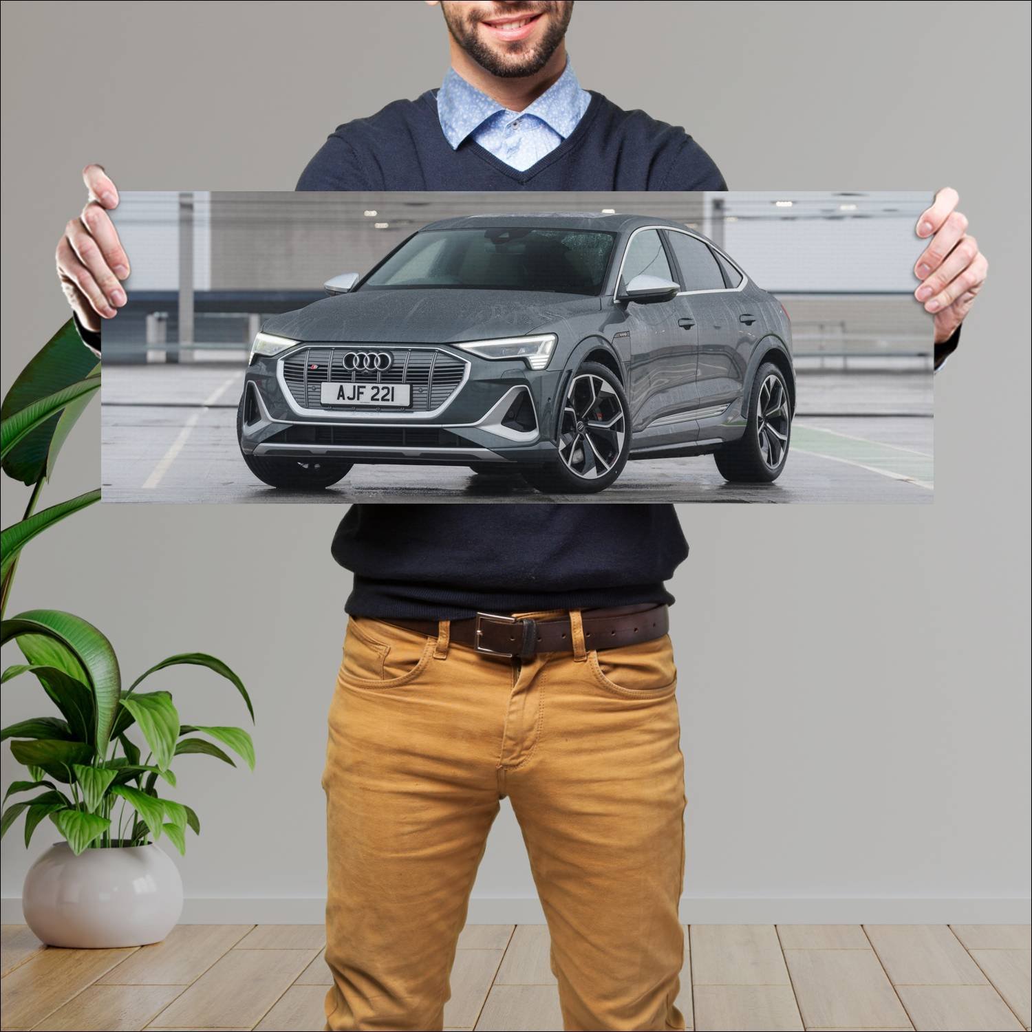 Cuadro grande 30x80cm 2020 audi e tron s sportback 646 Audi