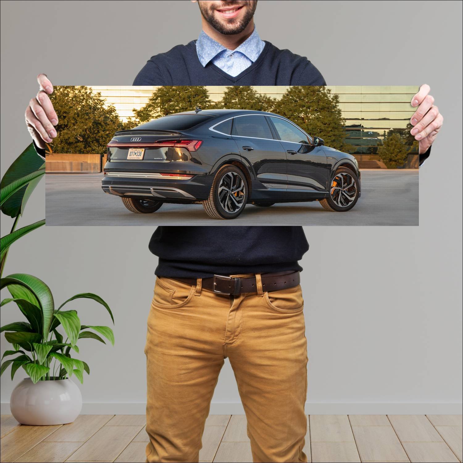 Cuadro grande 30x80cm 2020 audi e tron sporback s 648 Audi