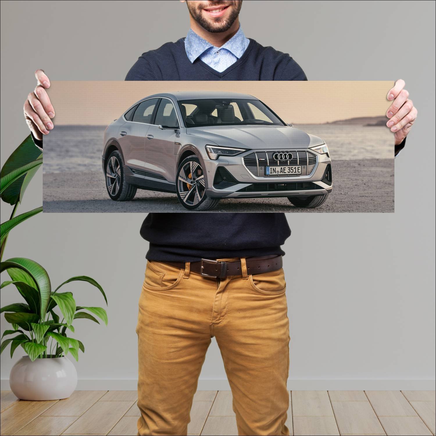 Cuadro grande 30x80cm 2020 audi e tron sportback s 650 Audi