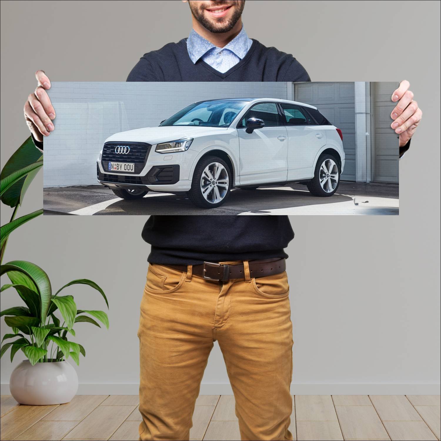 Cuadro grande 30x80cm 2020 audi q2 edition 2 au 98 654 Audi