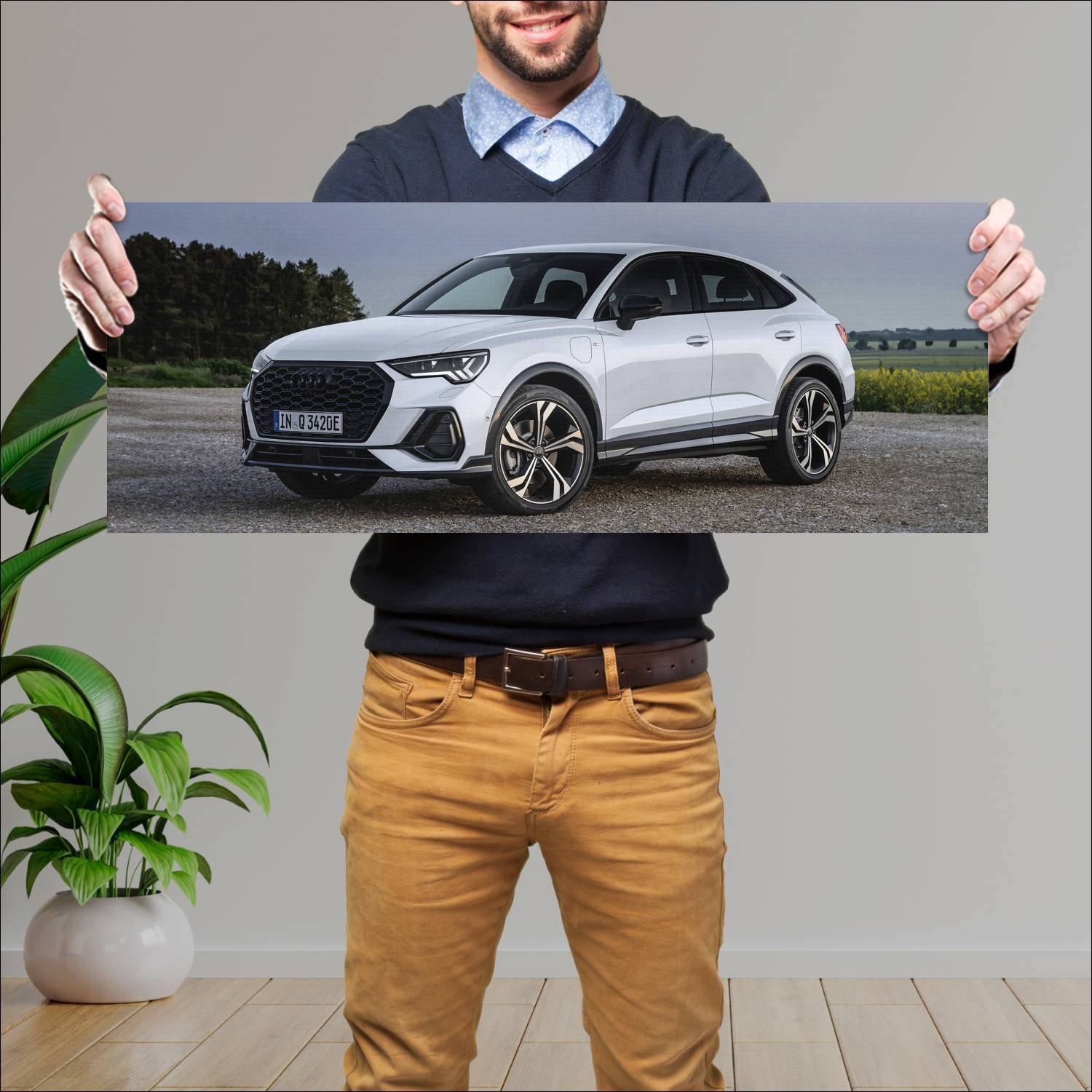 Cuadro grande 30x80cm 2020 audi q3 sportback plug 659 Audi