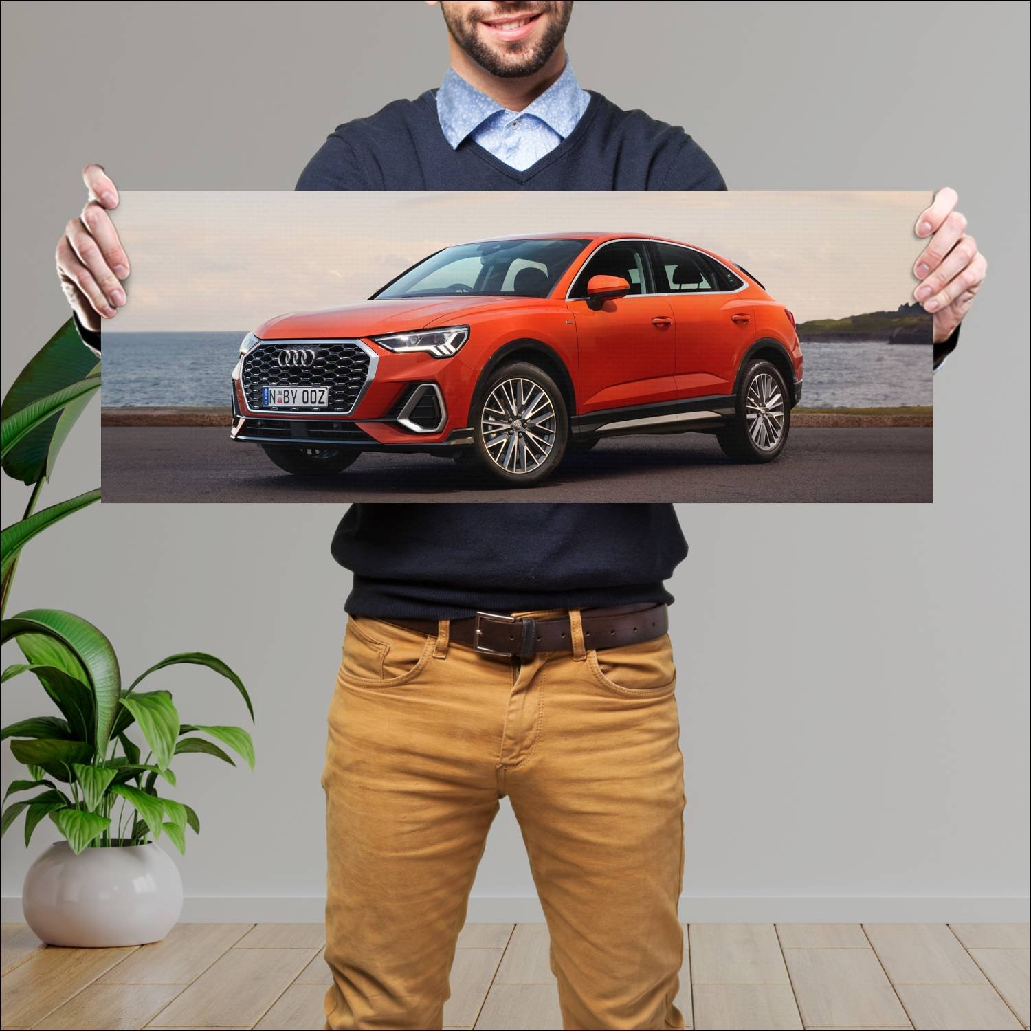 Cuadro grande 30x80cm 2020 audi q3 sportback s lin 660 Audi