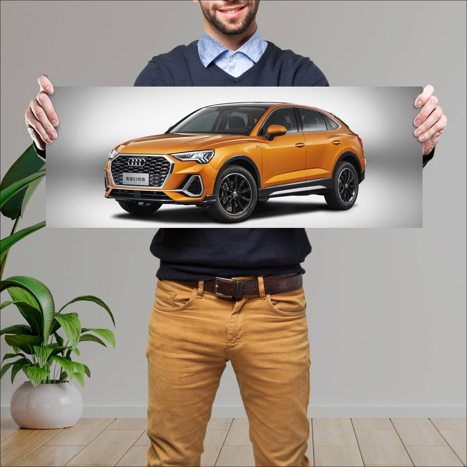Cuadro grande 30x80cm 2020 audi q3 sportback s lin 661 Audi