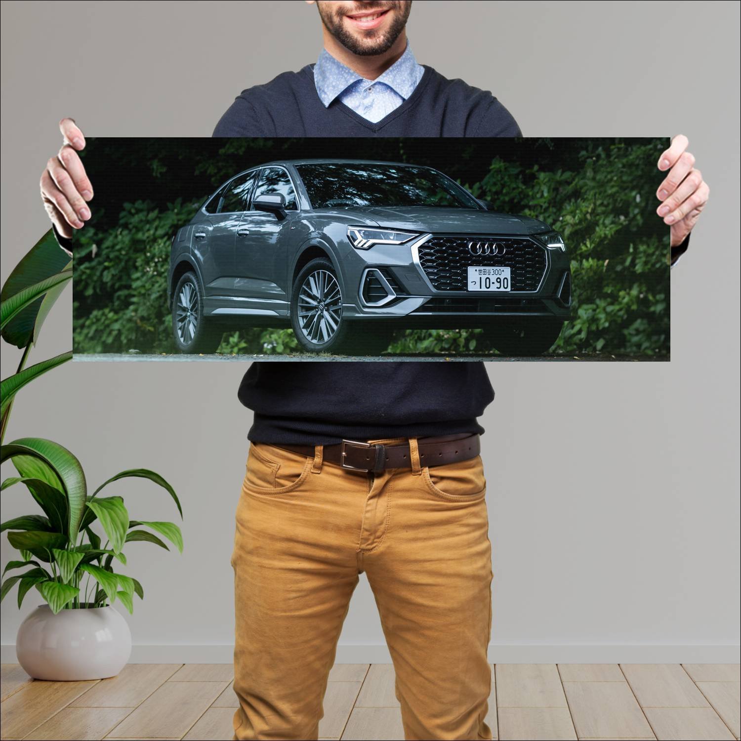 Cuadro grande 30x80cm 2020 audi q3 sportback s lin 662 Audi