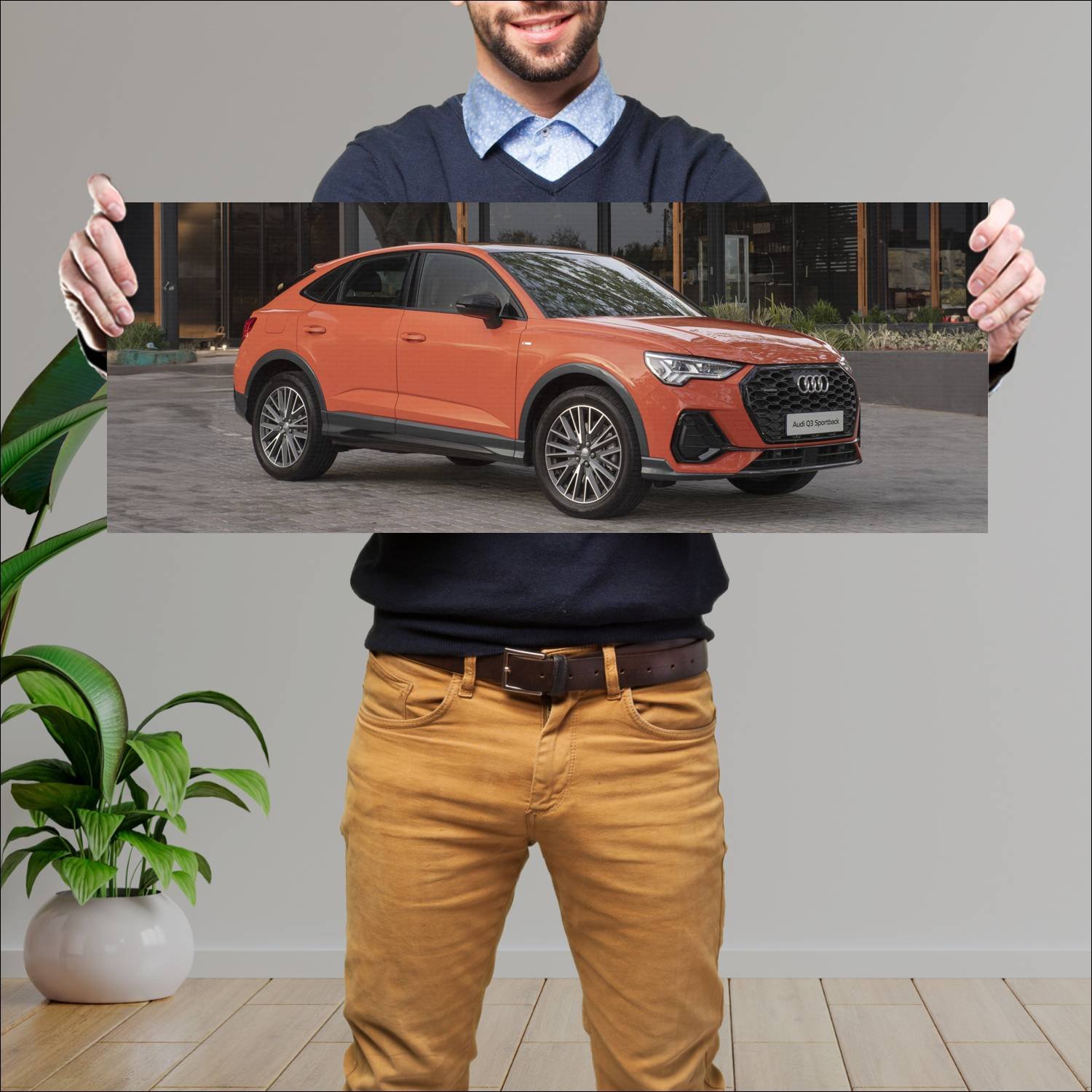 Cuadro grande 30x80cm 2020 audi q3 sportback s lin 663 Audi
