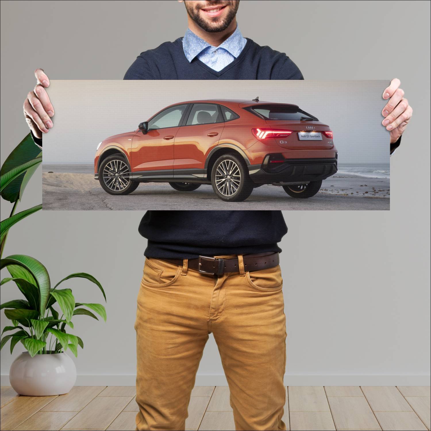 Cuadro grande 30x80cm 2020 audi q3 sportback s lin 664 Audi