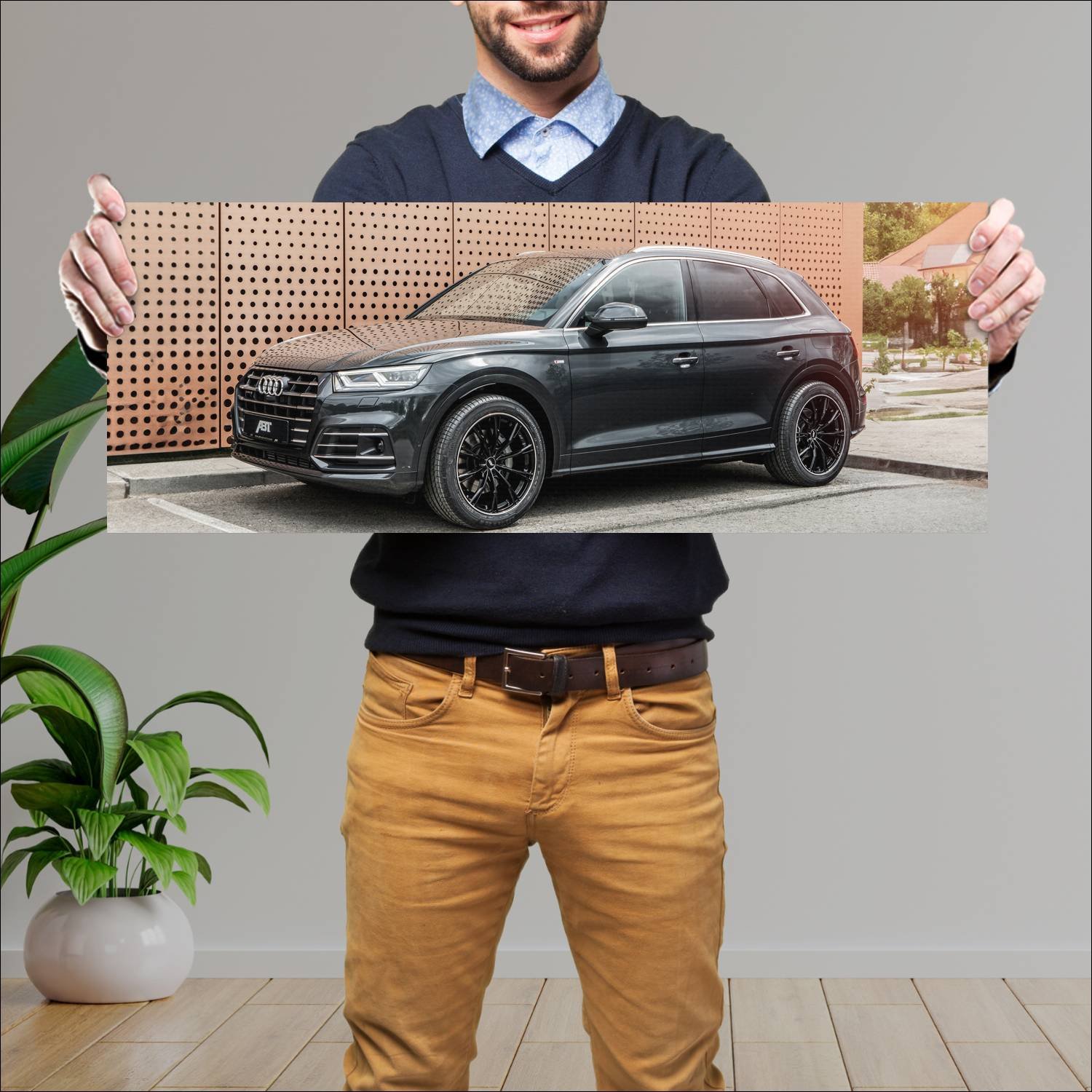 Cuadro grande 30x80cm 2020 audi q5 plug in hybrid 666 Audi