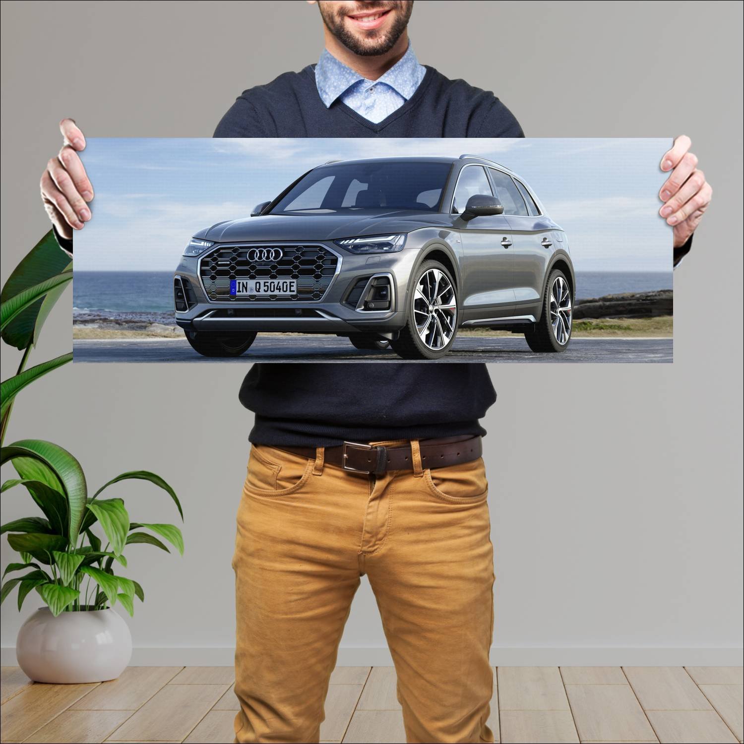 Cuadro grande 30x80cm 2020 audi q5 plug in hybrid 667 Audi