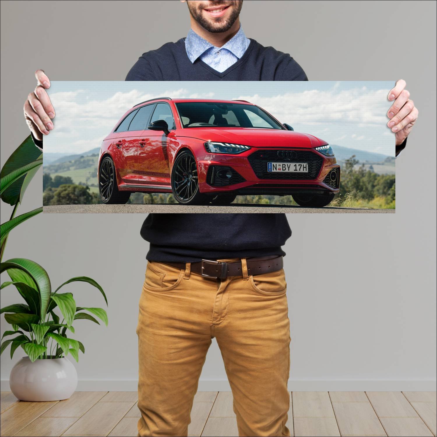 Cuadro grande 30x80cm 2020 audi rs 4 avant au Audi