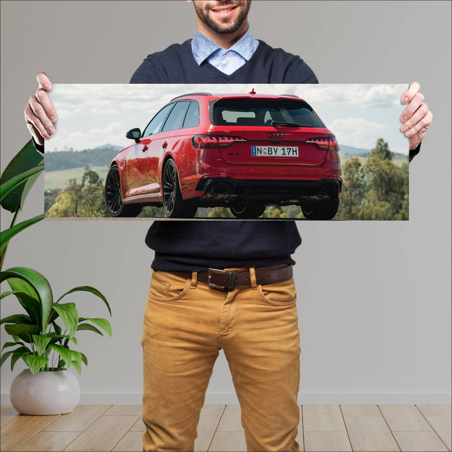 Cuadro grande 30x80cm 2020 audi rs 4 avant au Audi
