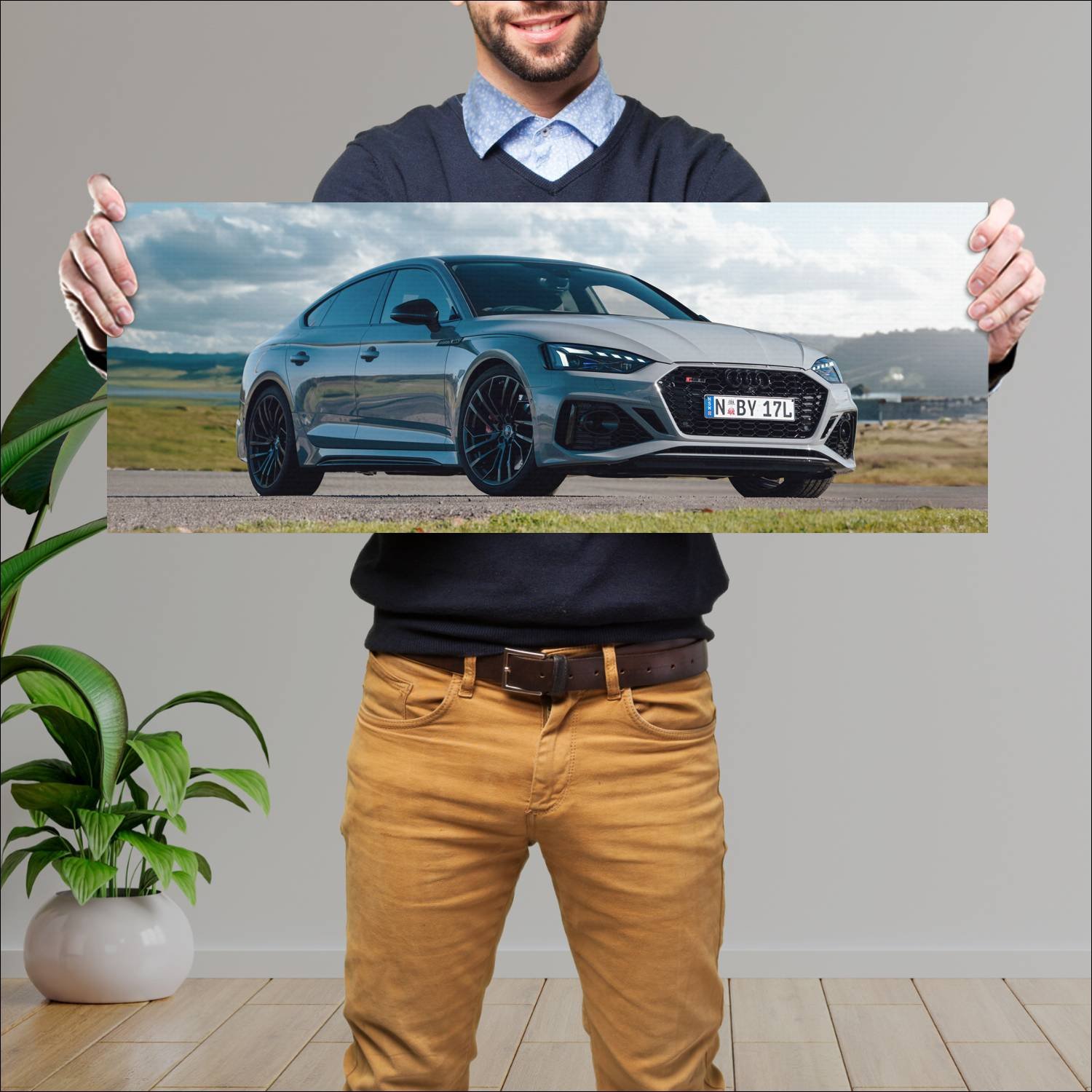 Cuadro grande 30x80cm 2020 audi rs 5 sportback au 698 Audi