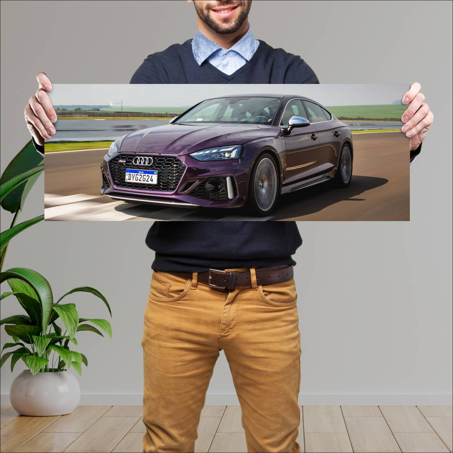 Cuadro grande 30x80cm 2020 audi rs 5 sportback br 699 Audi