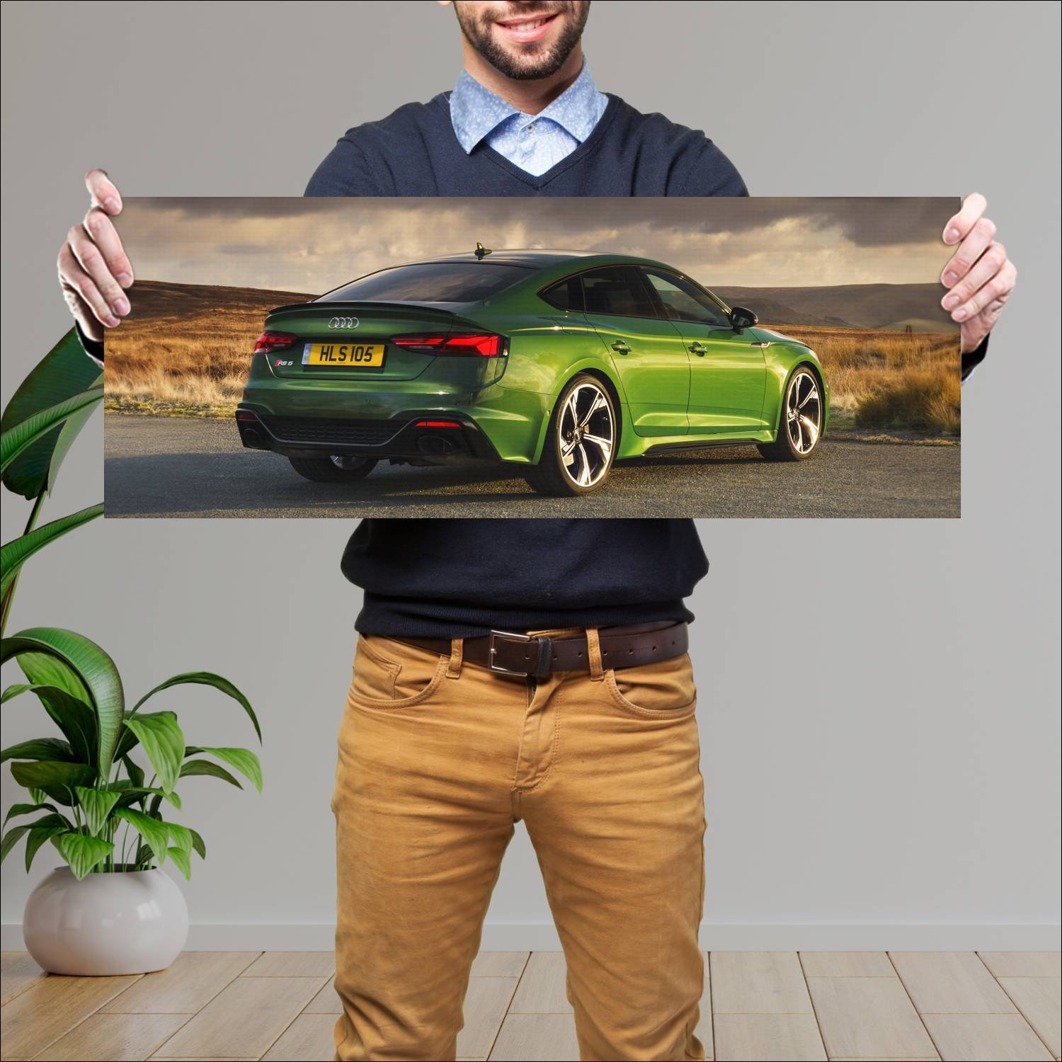 Cuadro grande 30x80cm 2020 audi rs 5 sportback uk 701 Audi