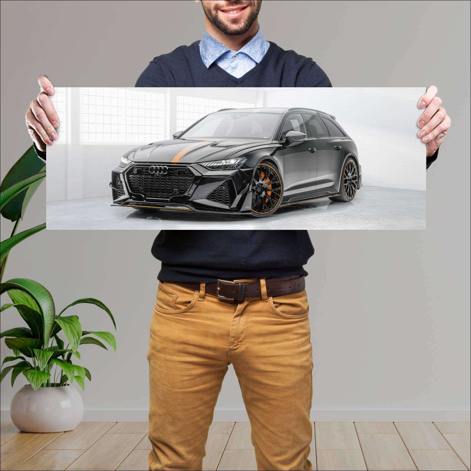 Cuadro grande 30x80cm 2020 audi rs 6 avant by mans 704 Audi