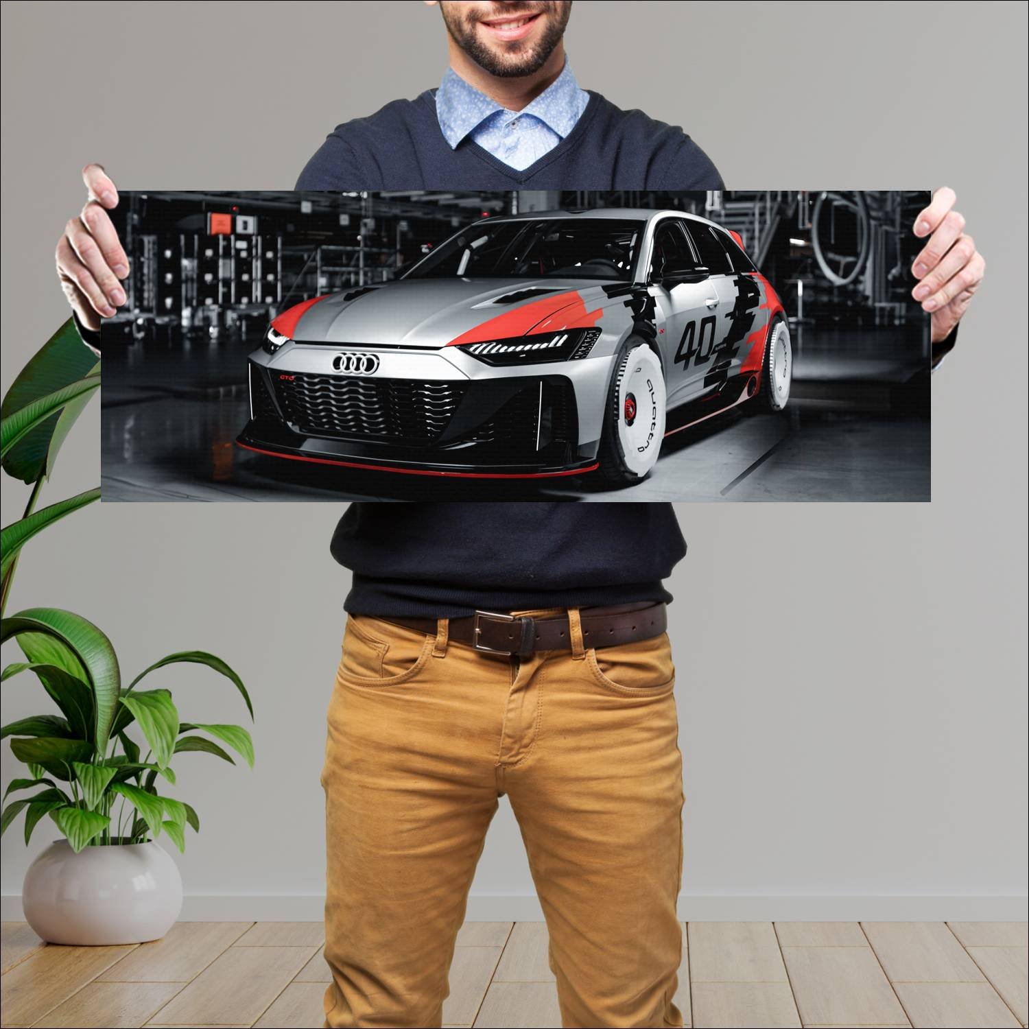 Cuadro grande 30x80cm 2020 audi rs 6 gto concept 1 709 Audi