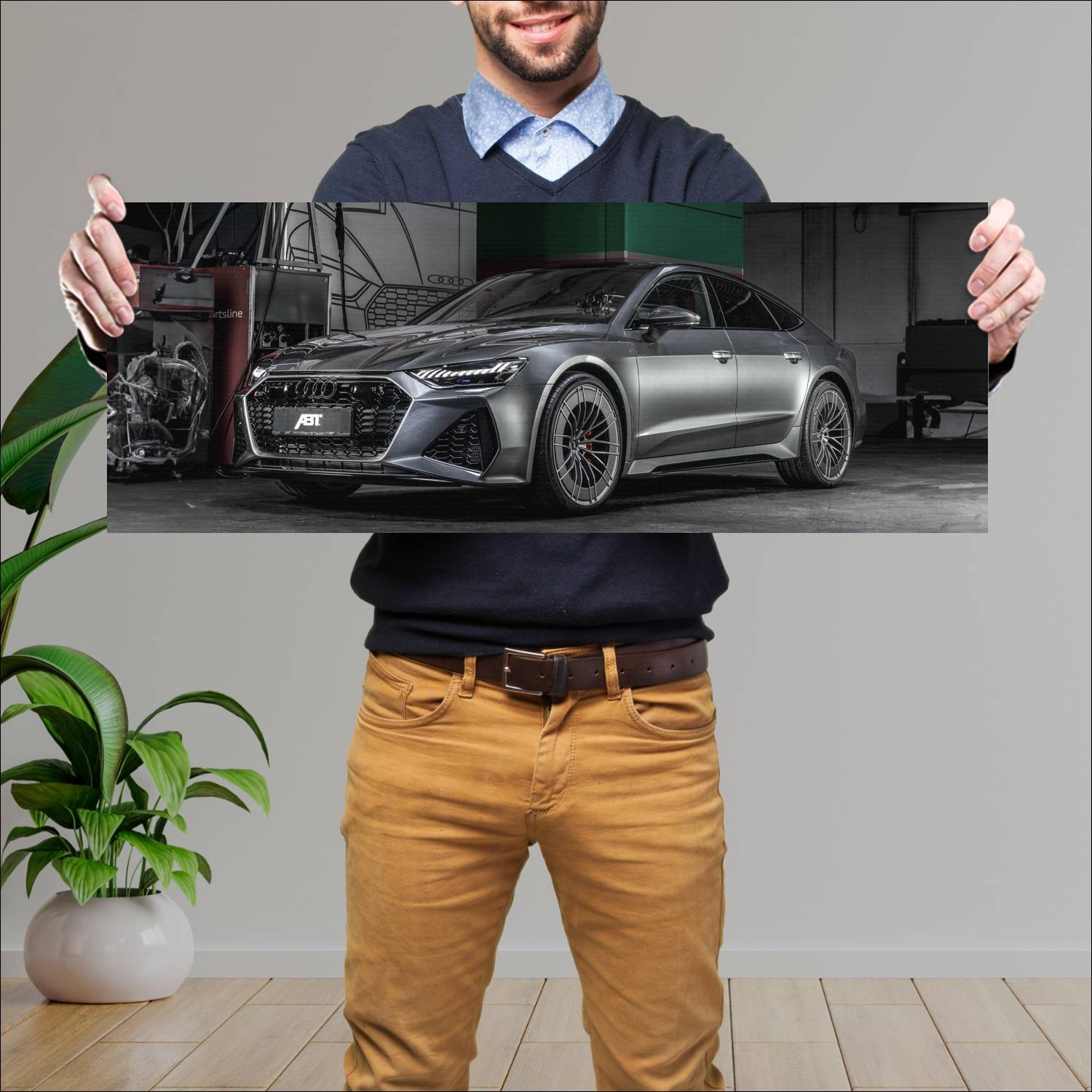 Cuadro grande 30x80cm 2020 audi rs 7 sportback by 712 Audi