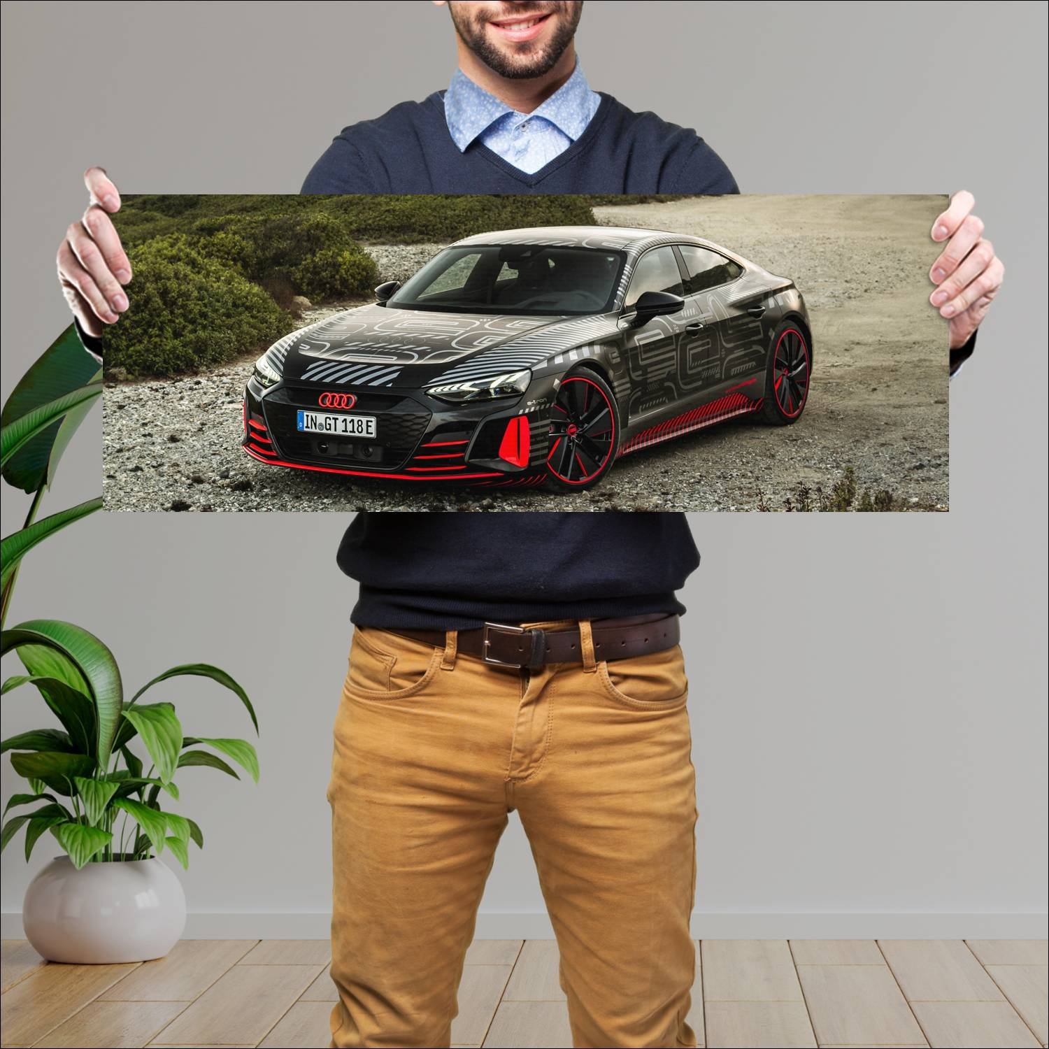 Cuadro grande 30x80cm 2020 audi rs e tron gt proto 715 Audi