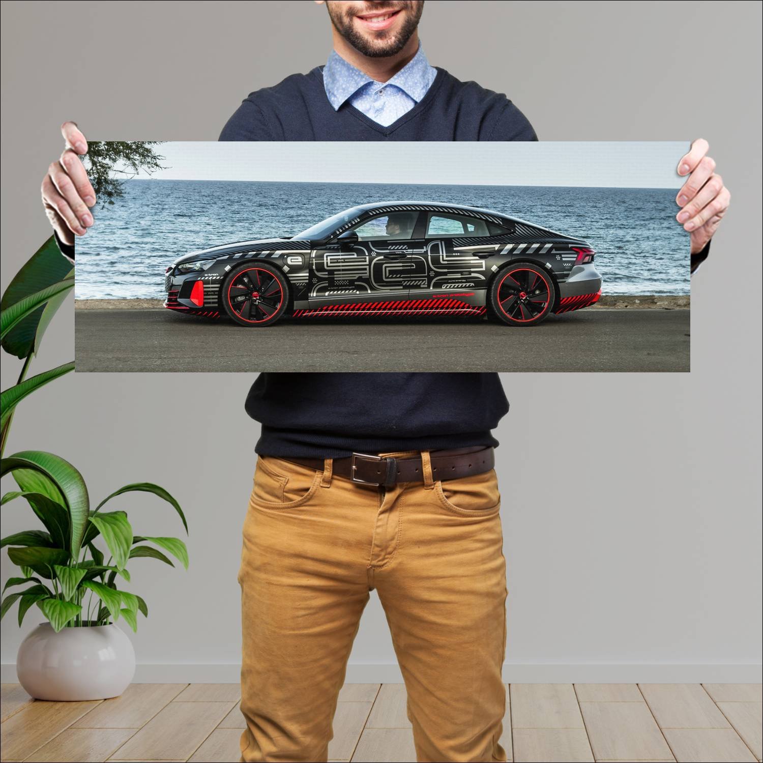 Cuadro grande 30x80cm 2020 audi rs e tron gt proto 716 Audi