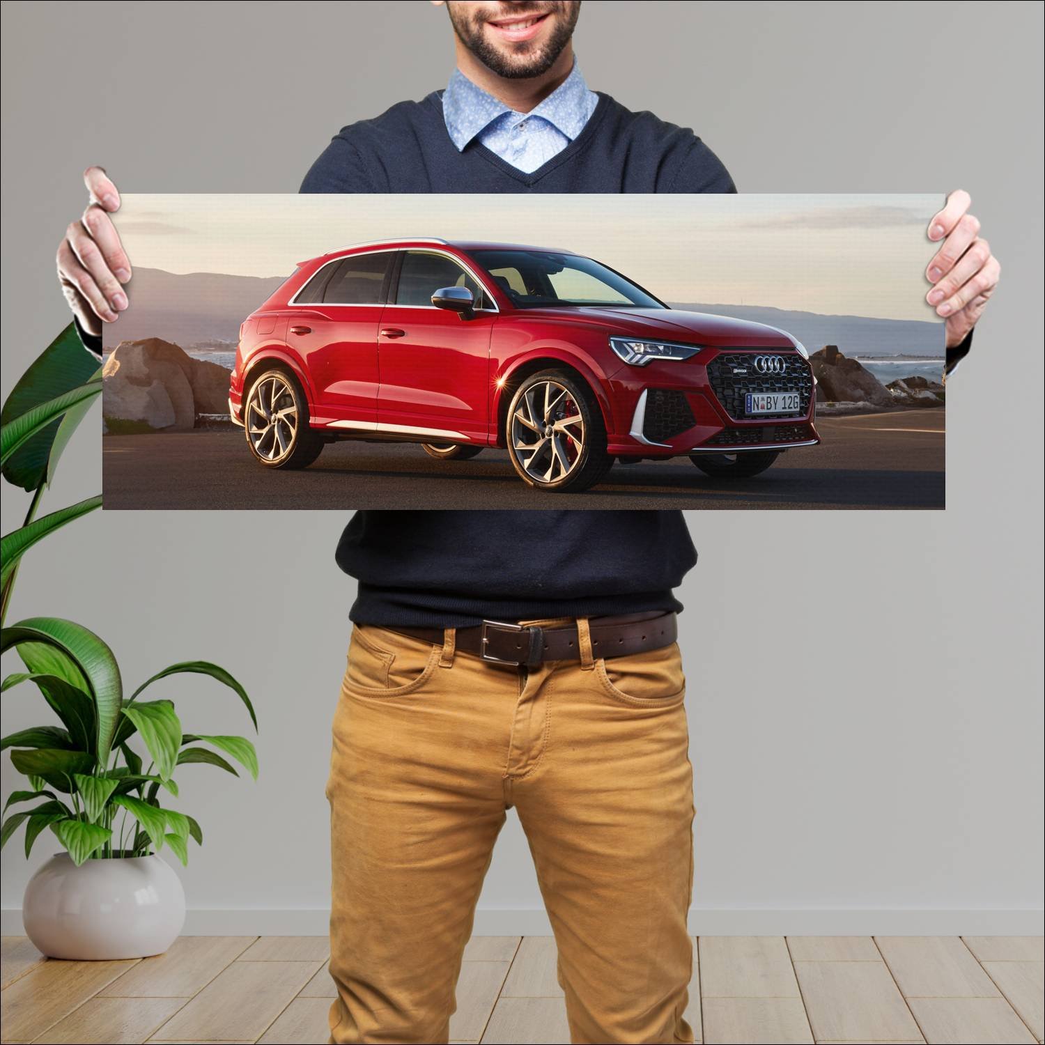 Cuadro grande 30x80cm 2020 audi rs q3 au auto 717 Audi