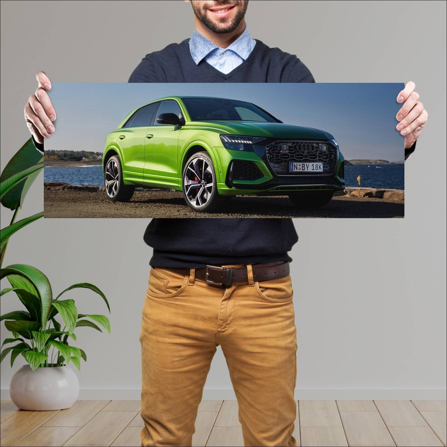 Cuadro grande 30x80cm 2020 audi rs q8 au auto 721 Audi