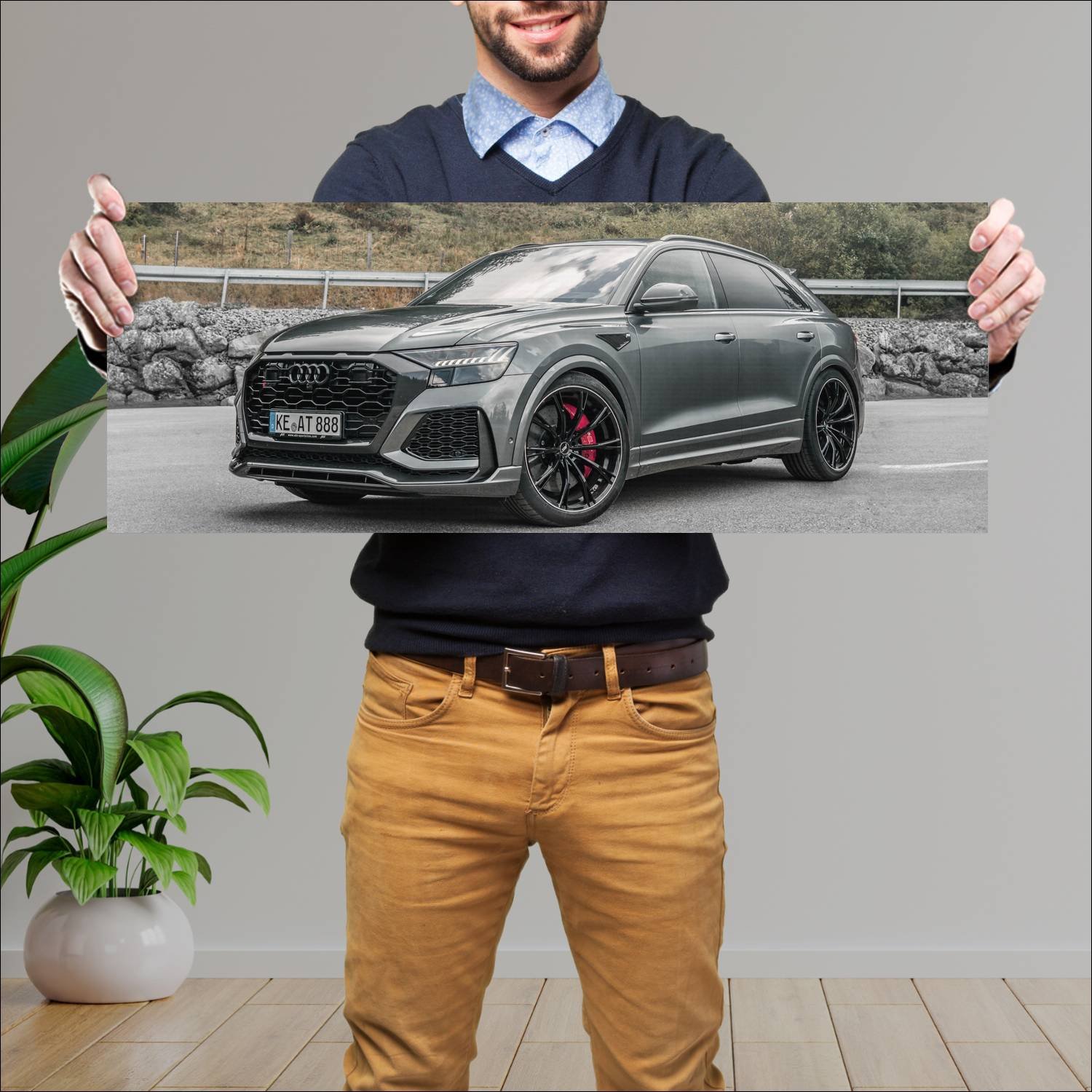 Cuadro grande 30x80cm 2020 audi rs q8 by abt auto 722 Audi