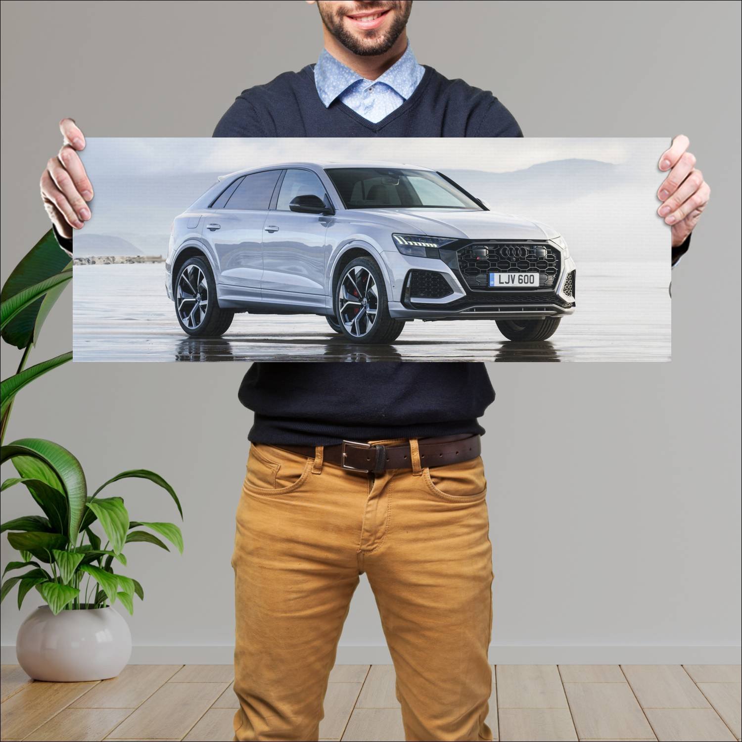 Cuadro grande 30x80cm 2020 audi rs q8 uk auto 725 Audi