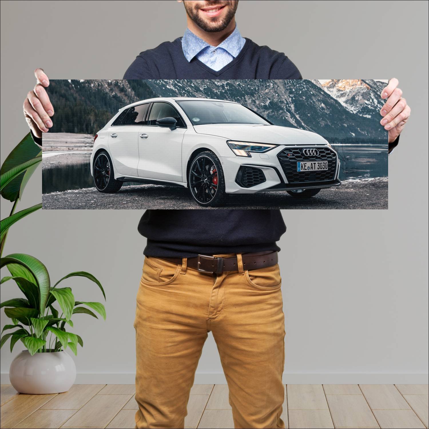 Cuadro grande 30x80cm 2020 audi s3 sportback by ab 729 Audi