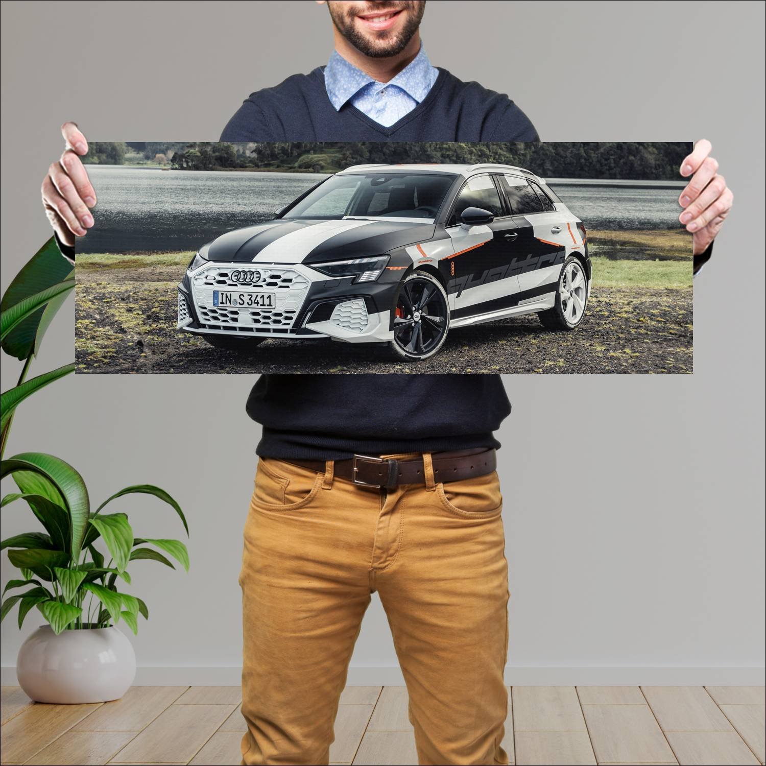 Cuadro grande 30x80cm 2020 audi s3 sportback proto 730 Audi