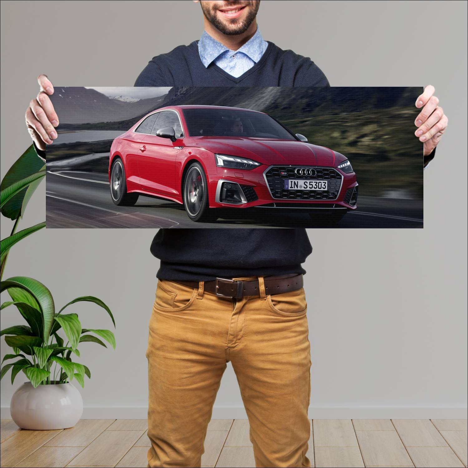 Cuadro grande 30x80cm 2020 audi s5 coupe auto 738 Audi