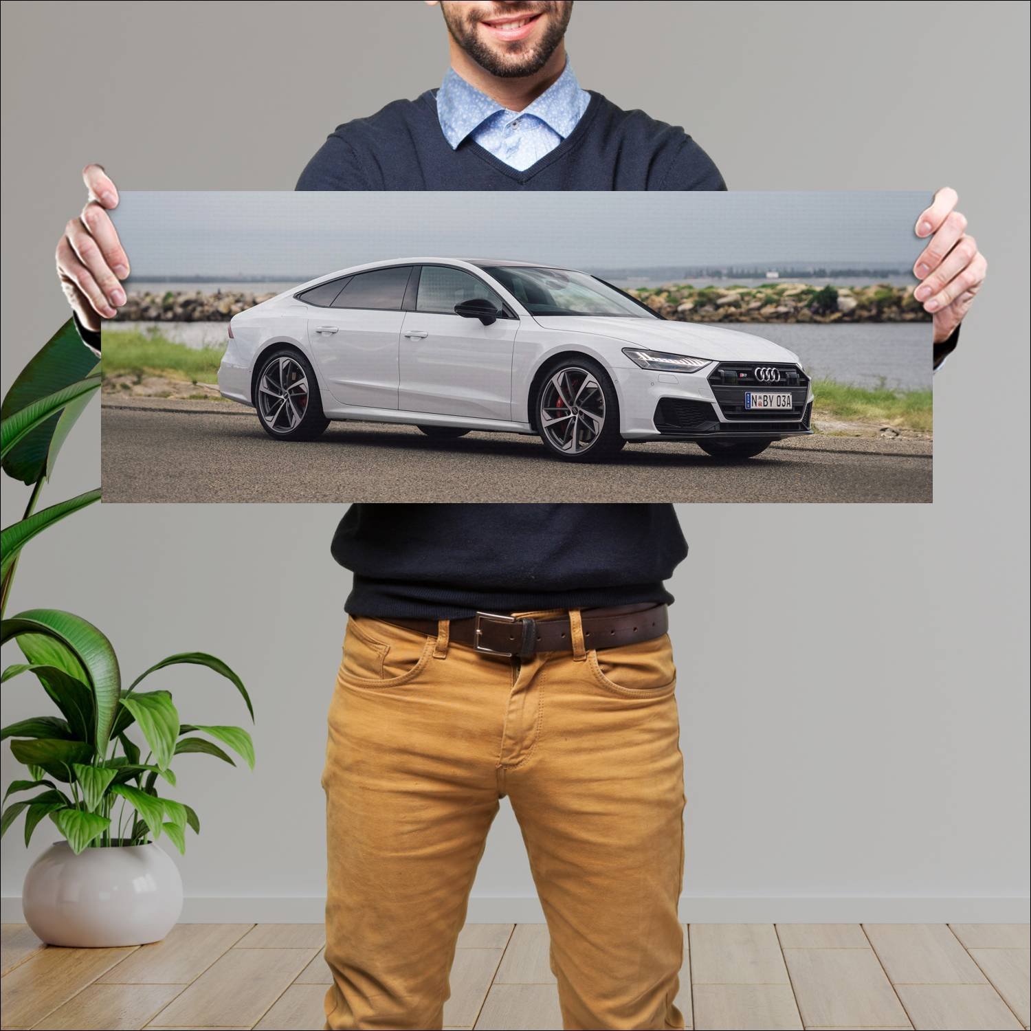 Cuadro grande 30x80cm 2020 audi s7 sportback au 10 746 Audi